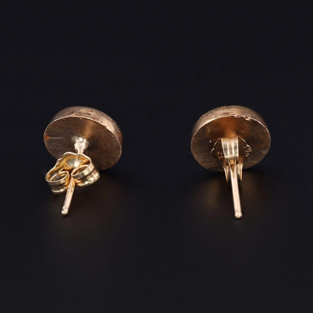 Hand Painted Lady Earrings | 14k Gold Earrings - Trademark Antiques
