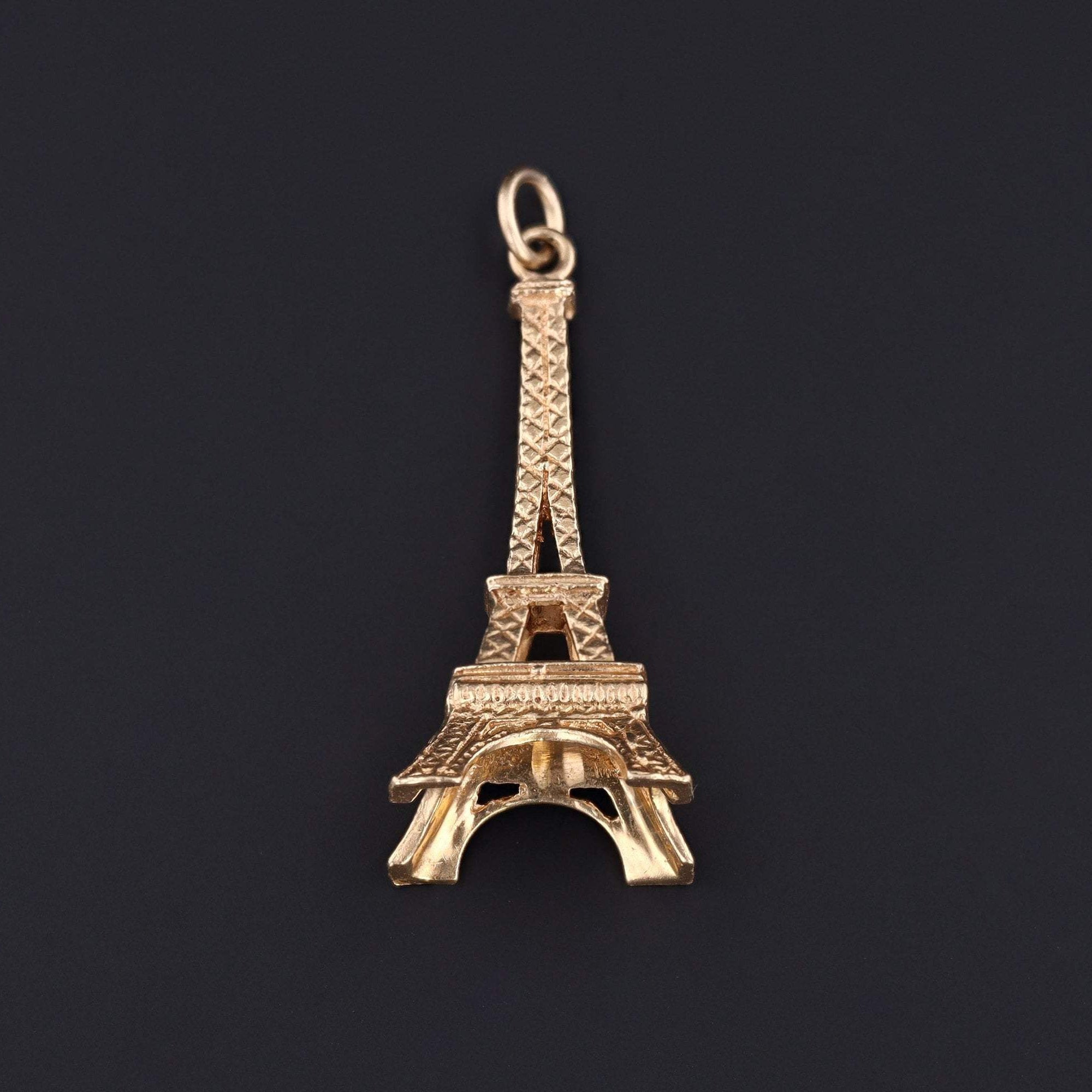 Vintage Eiffel Tower Charm | 14k Gold Charm 