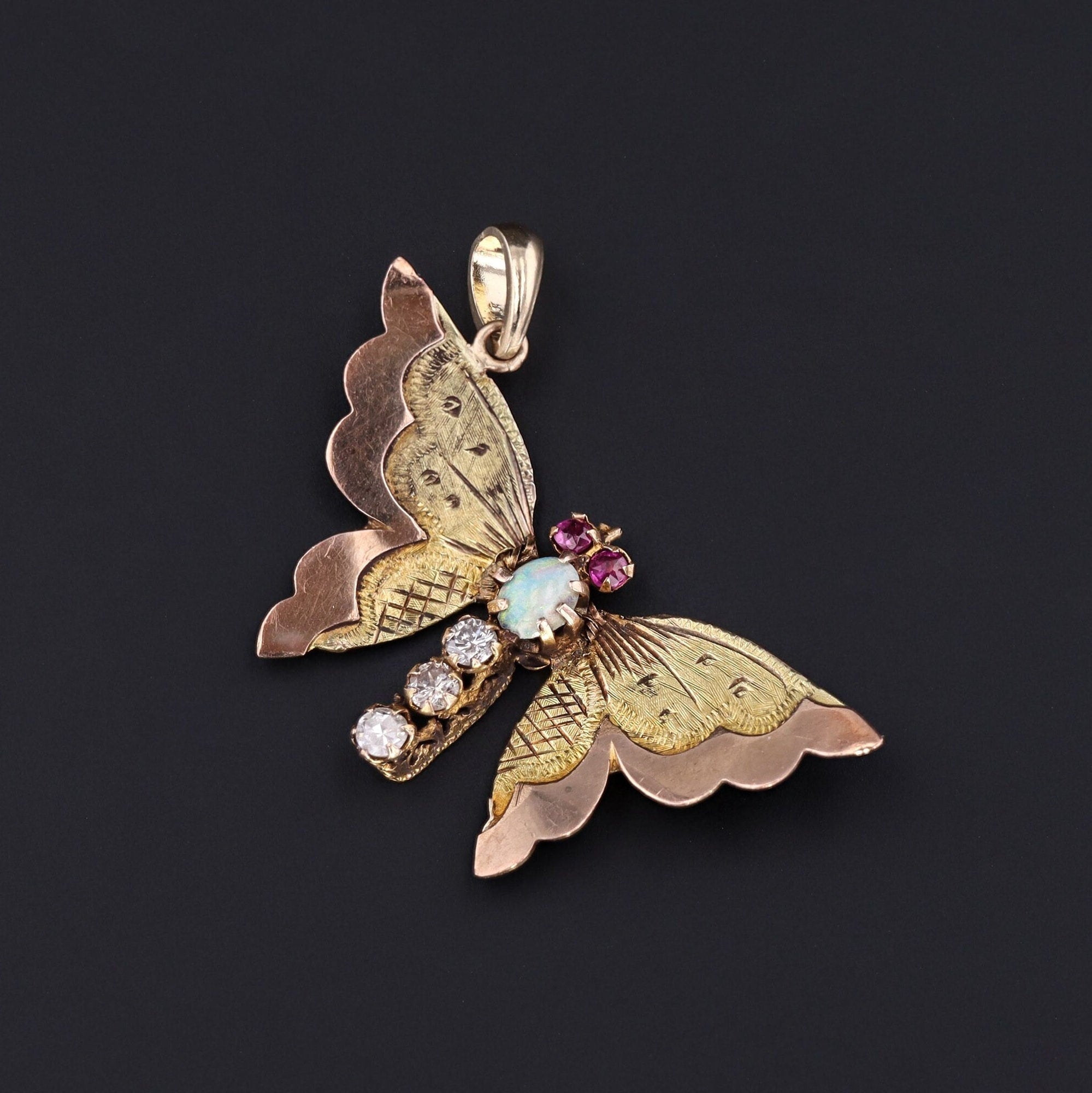 Butterfly Pendant Pendant | Antique Pin Conversion 