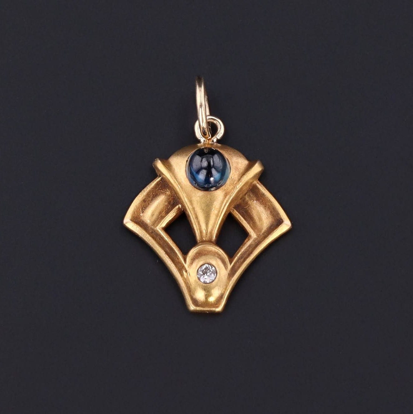 Sapphire & Diamond Charm | 14k Gold Charm