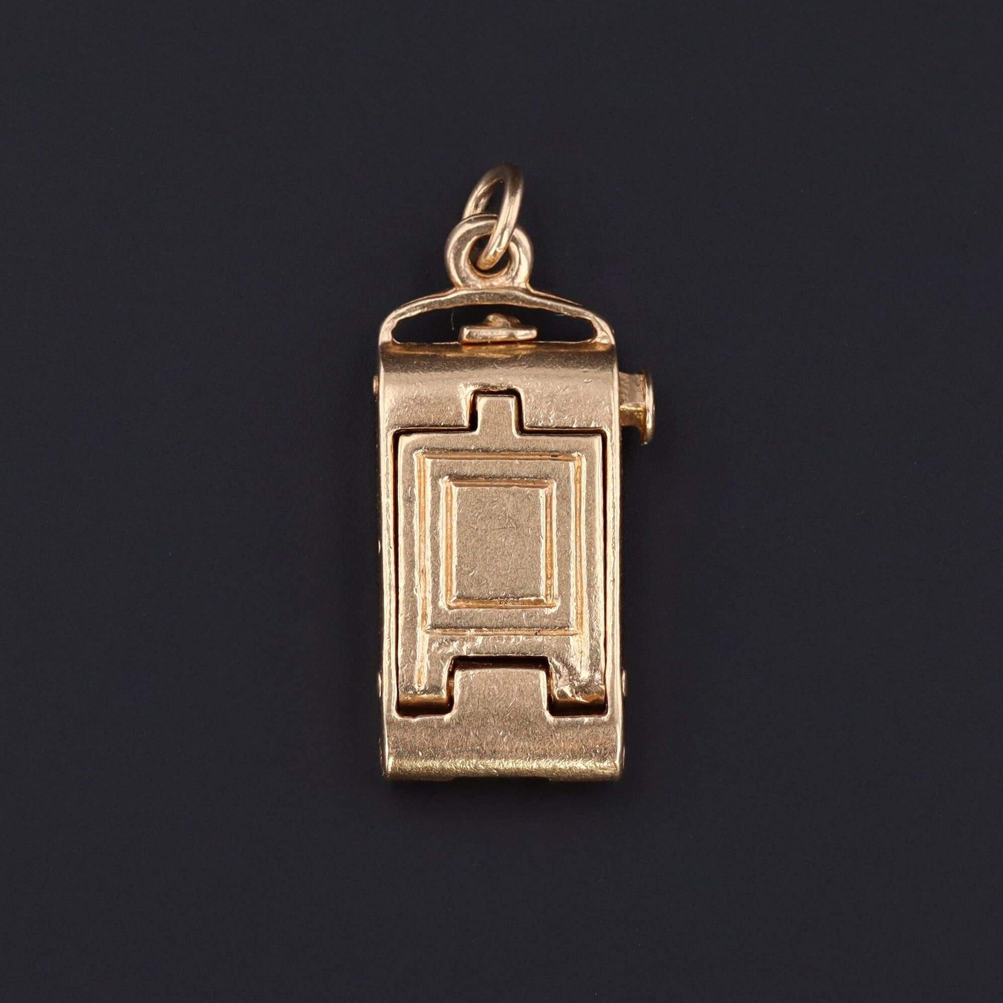 Vintage Camera Charm | 14k Gold Charm or Pendant 