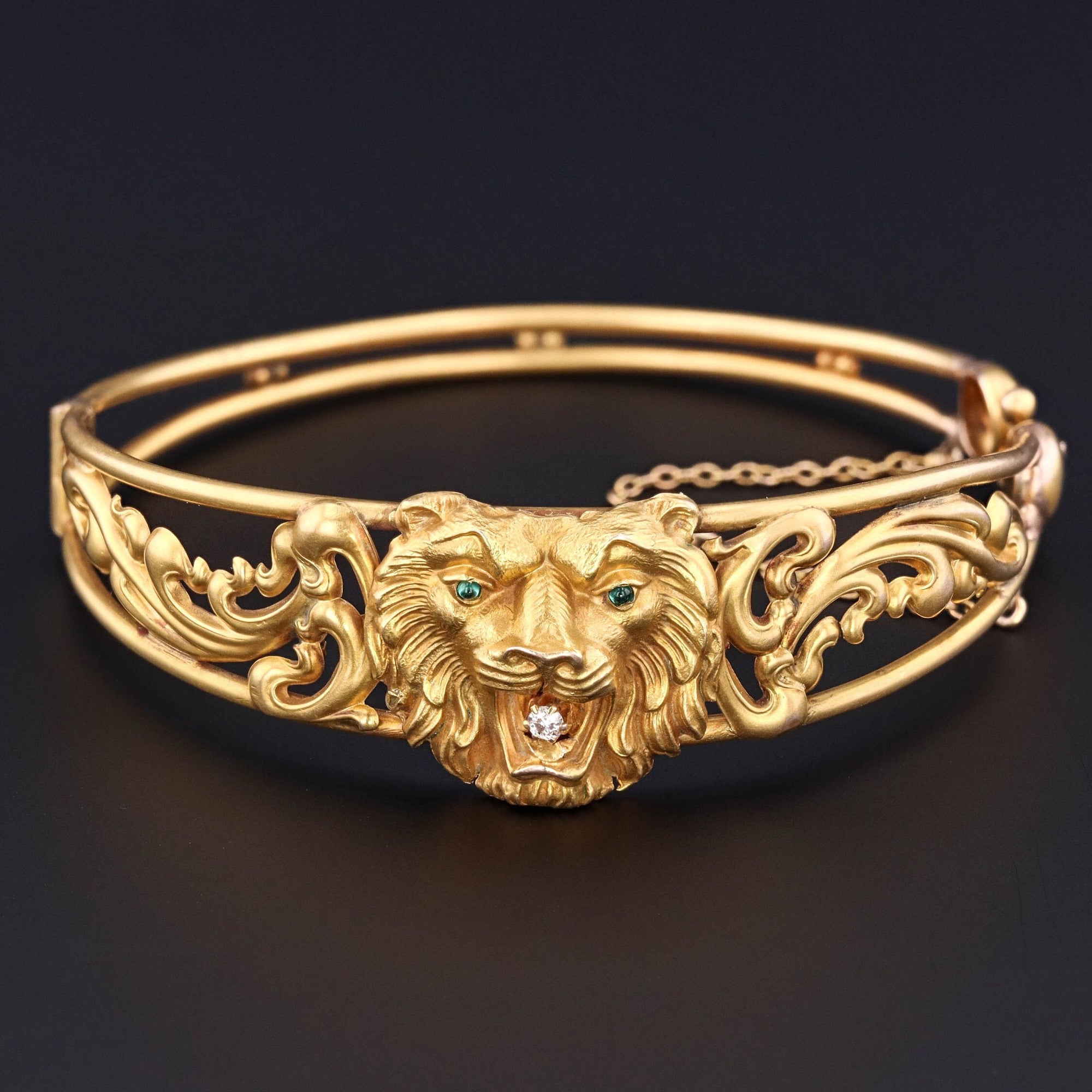 Antique Gold Bangle Bracelet | 10k Gold Bangle Bracelet 