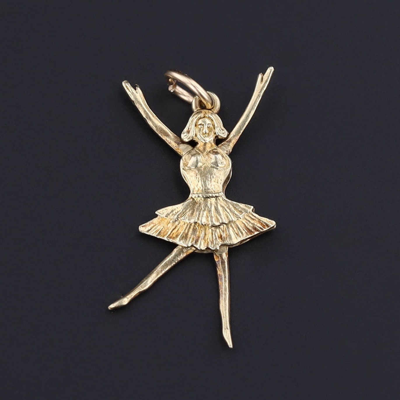 Moveable Ballerina Charm | 14k Gold Charm 