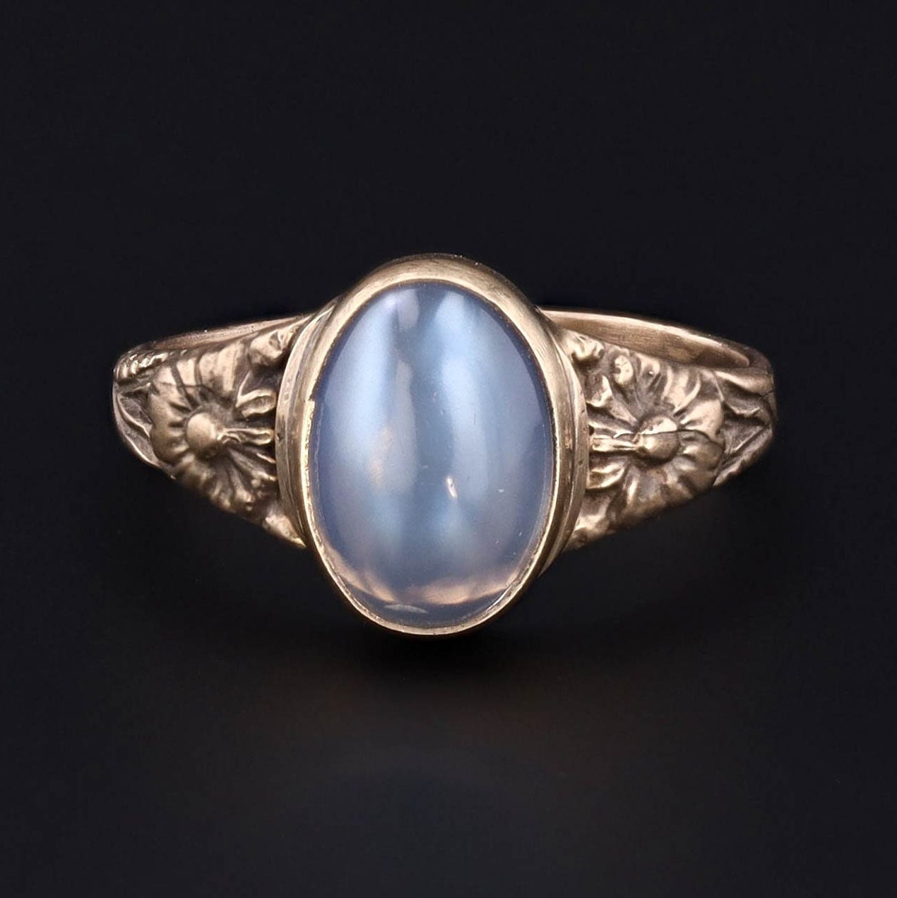 14k Gold & Moonstone Ring | Moonstone Ring 
