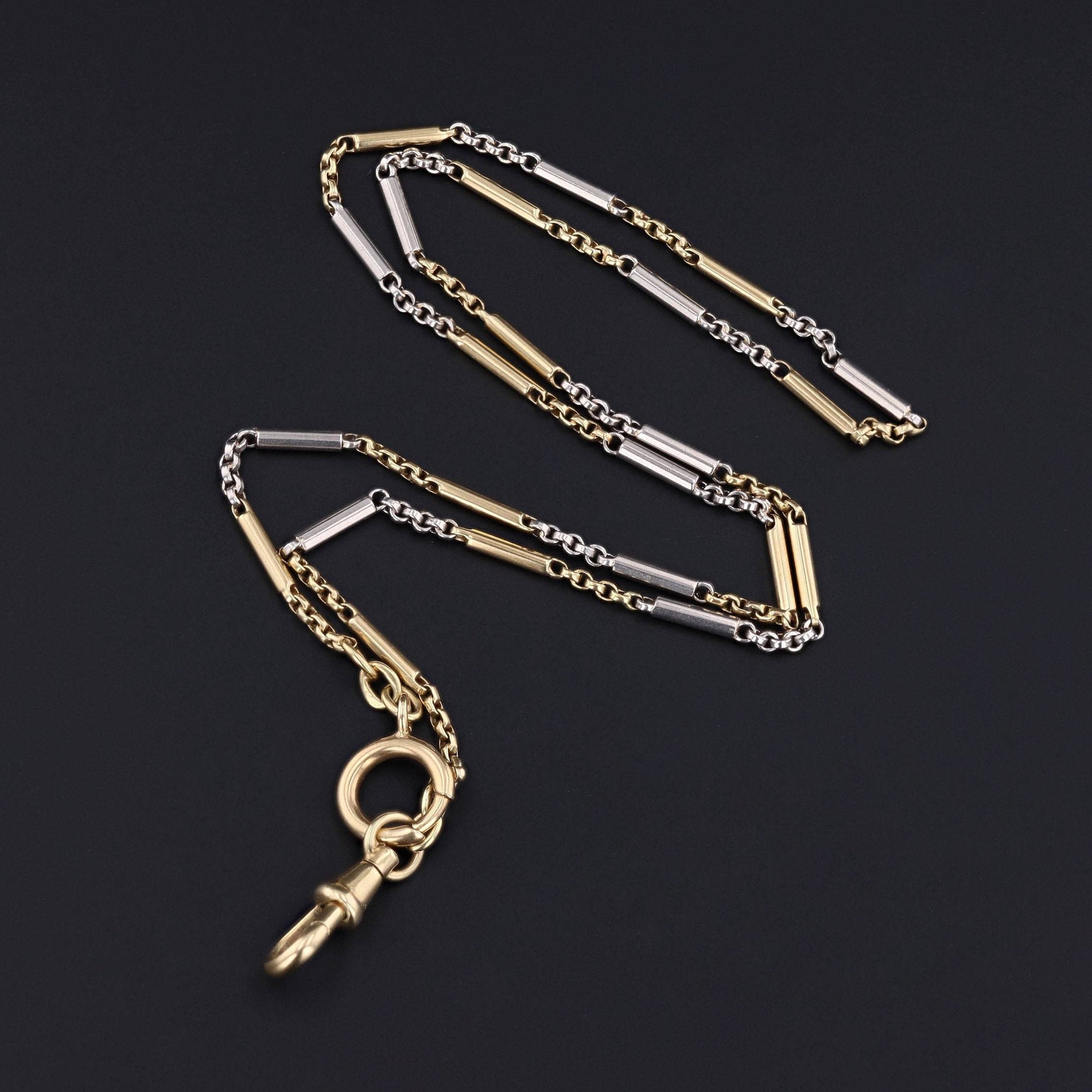 14k Gold Watch Chain Necklace | Vintage Watch Chain 