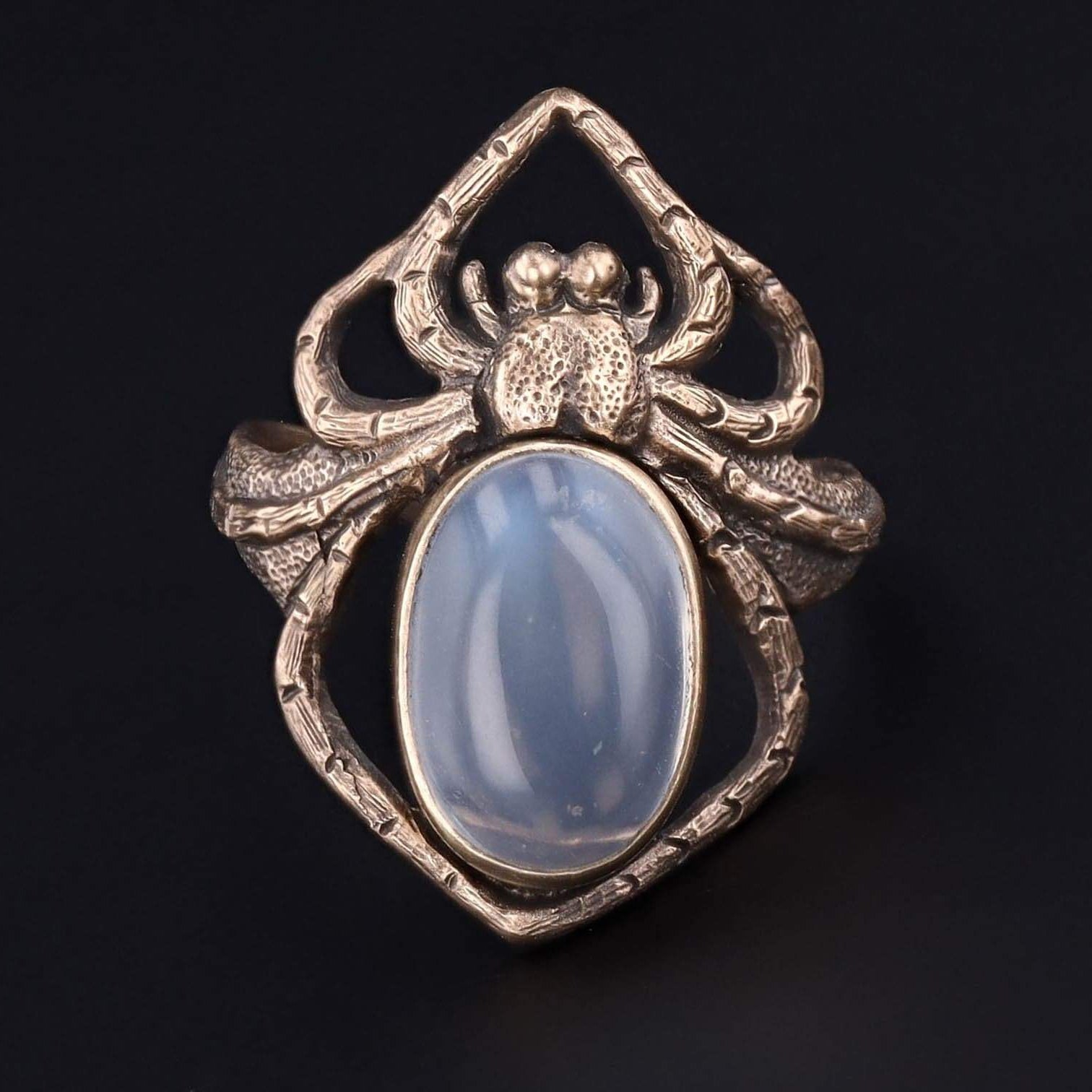 Spider Ring | 14k Gold & Moonstone Spider Ring 