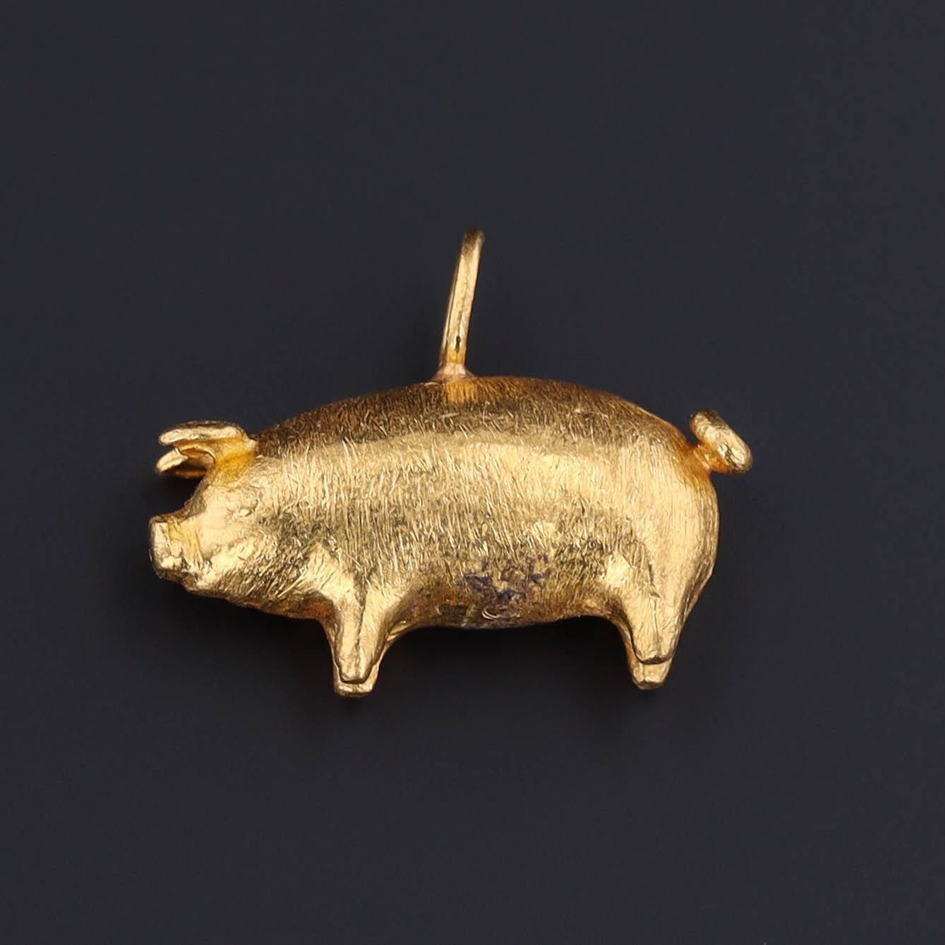 Pig Charm | 18k Gold Charm 