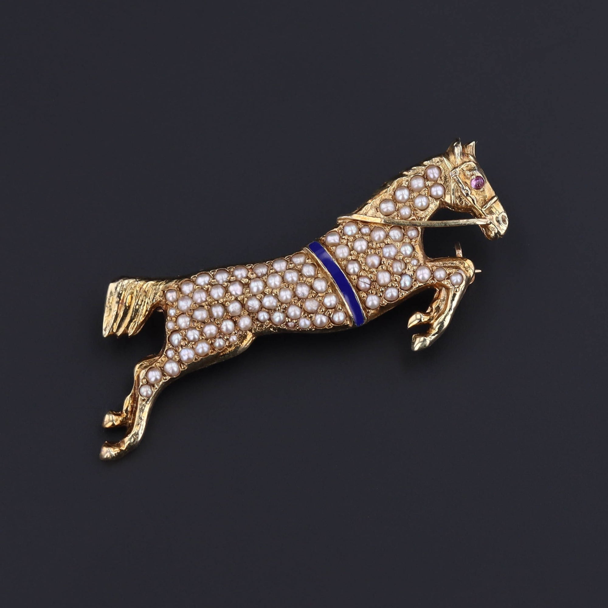 14k Gold Horse Pin | Antique Horse Pin 