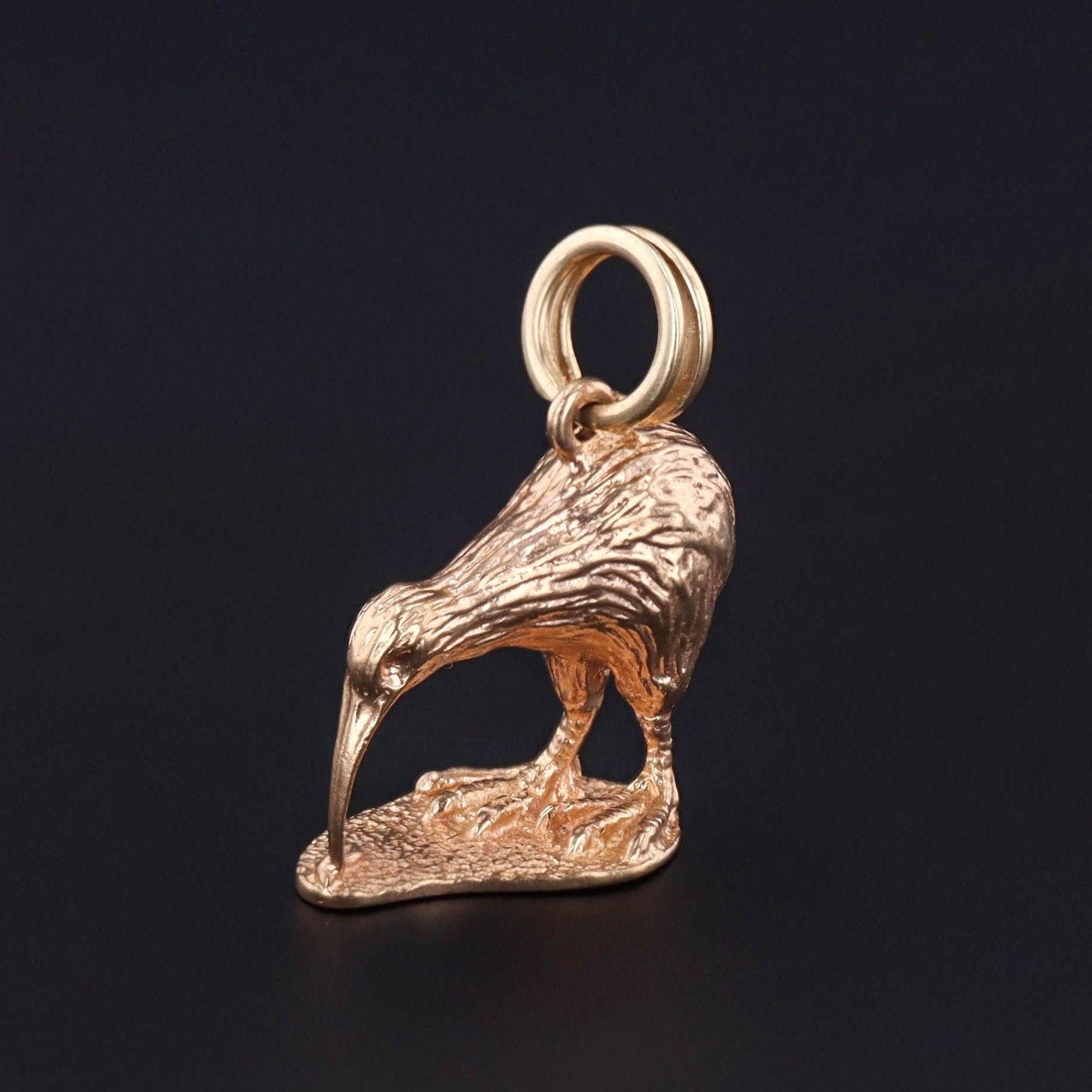 Vintage Kiwi Bird Charm | 9ct Gold Charm 