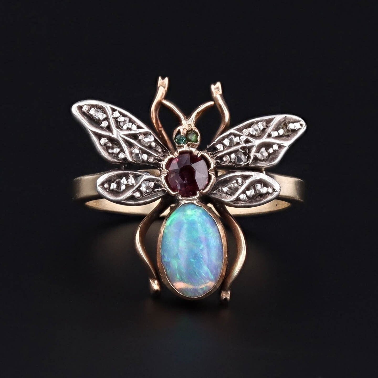 Insect Ring | Antique Pin Conversion Ring 