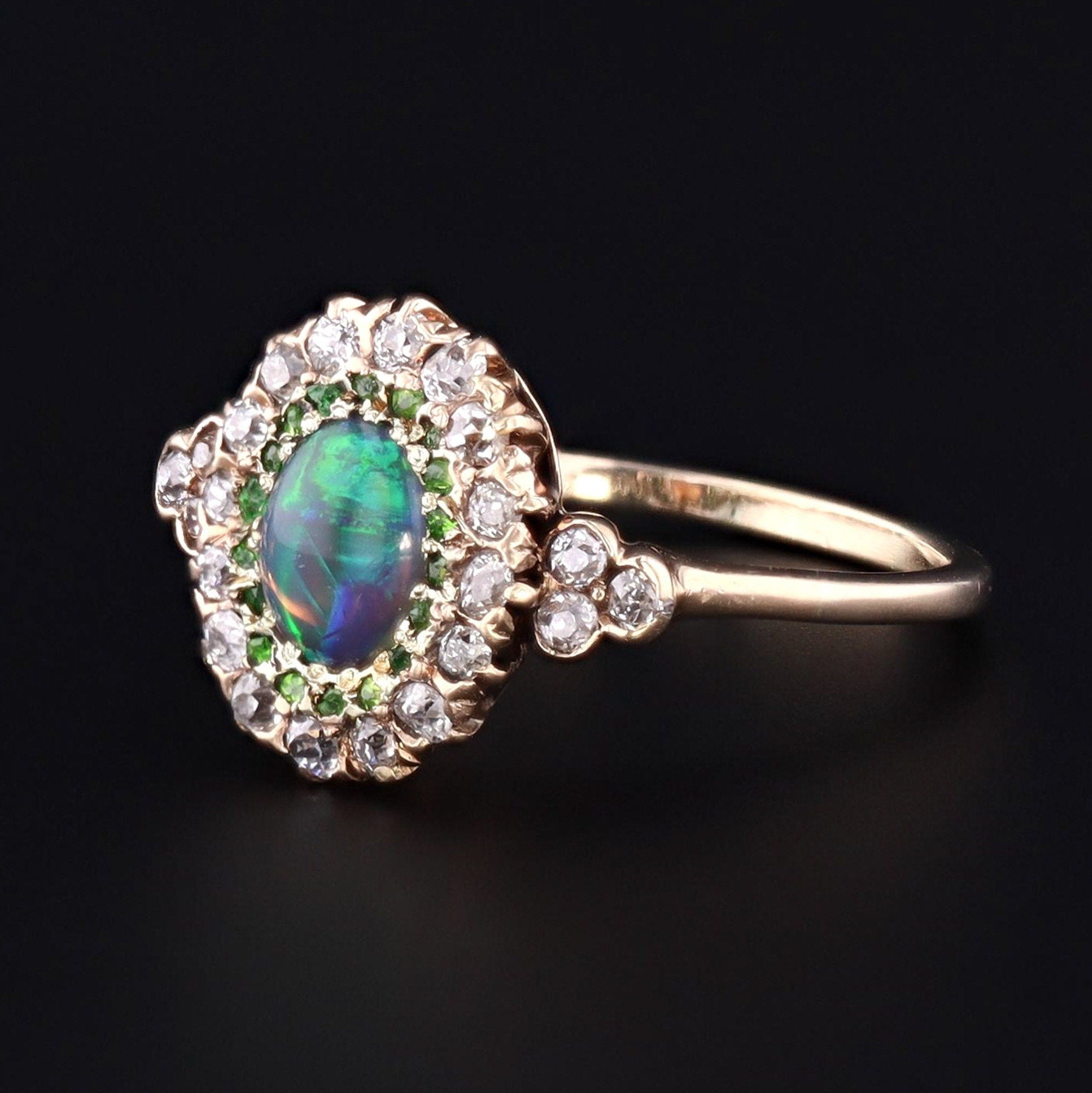 14k Gold Opal Ring | Antique Opal Ring 