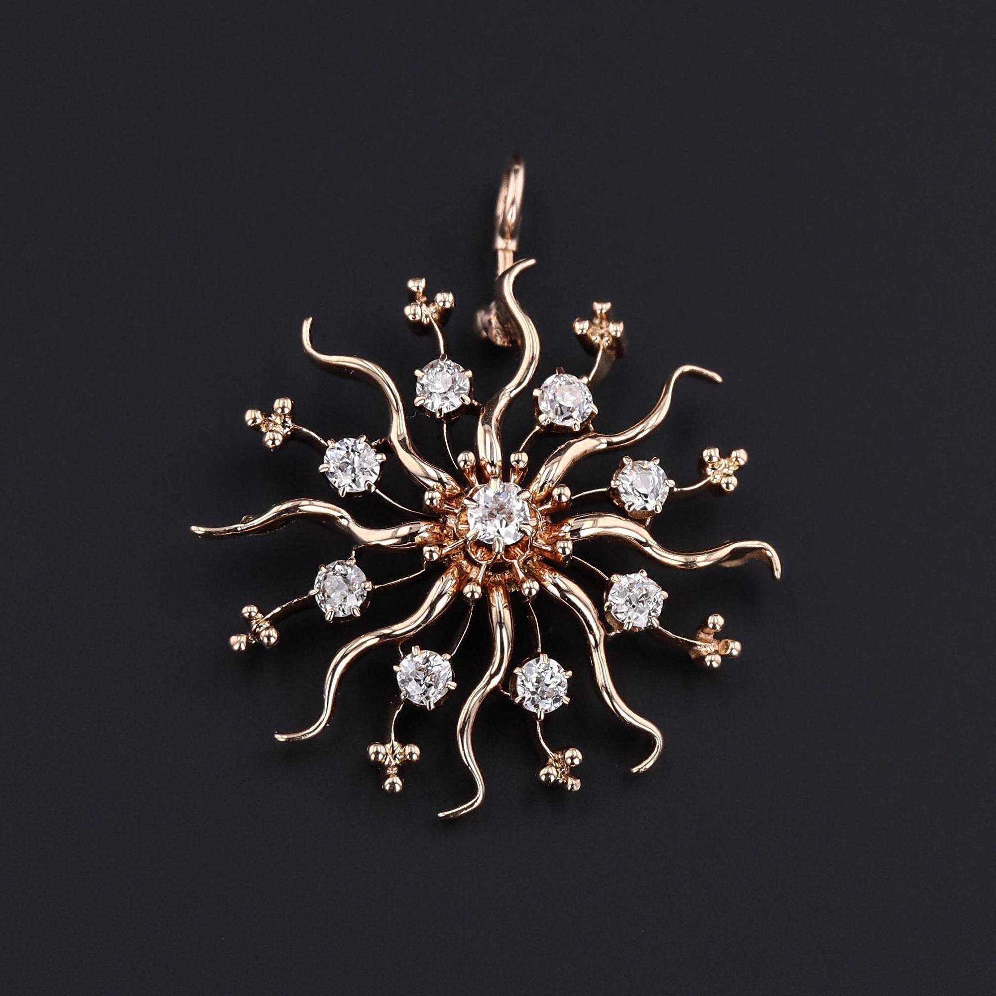 Diamond Star Pendant | 14k Gold & Diamond Pendant 