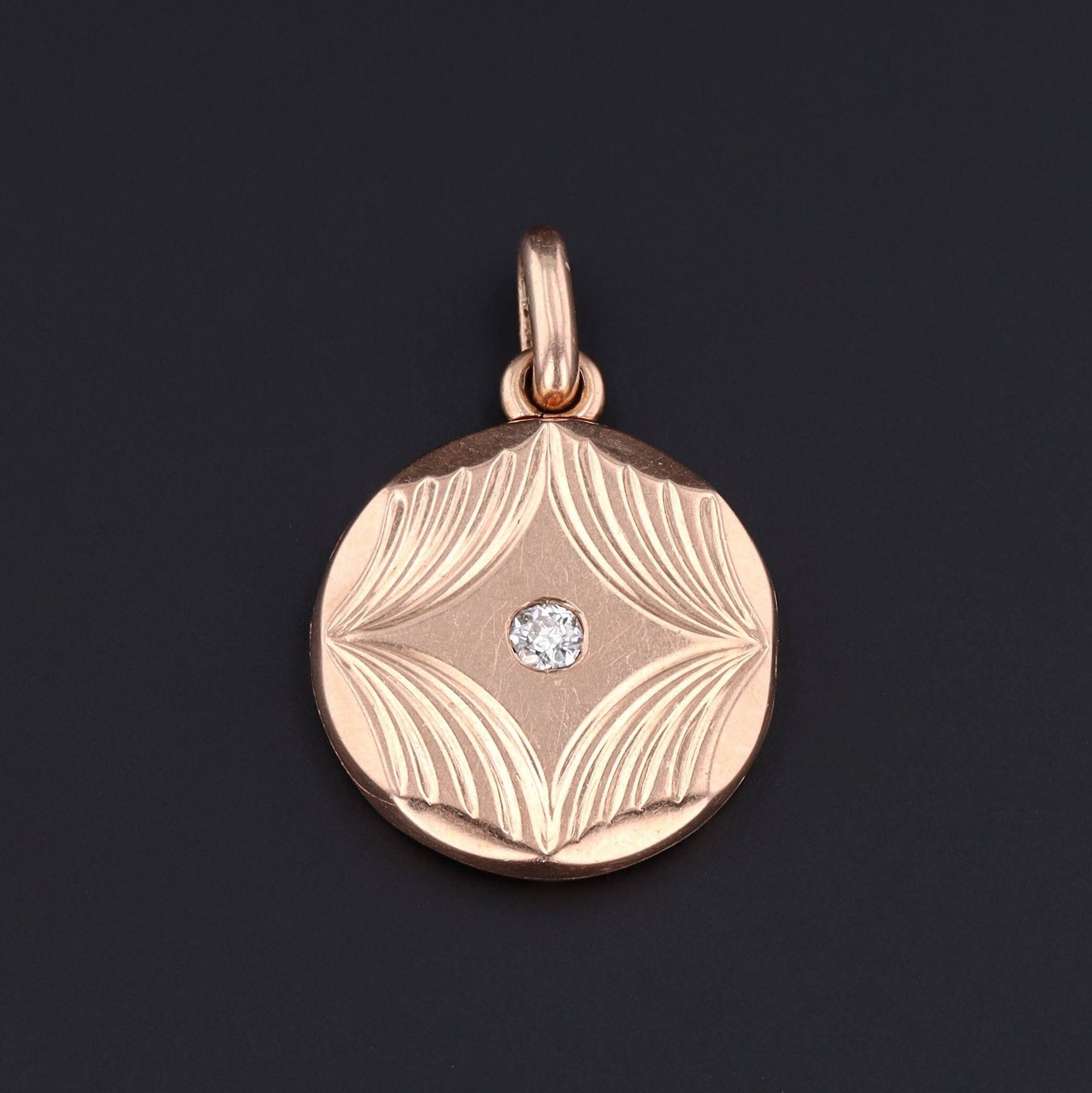 Vintage Locket | 14k Gold & Diamond Locket 