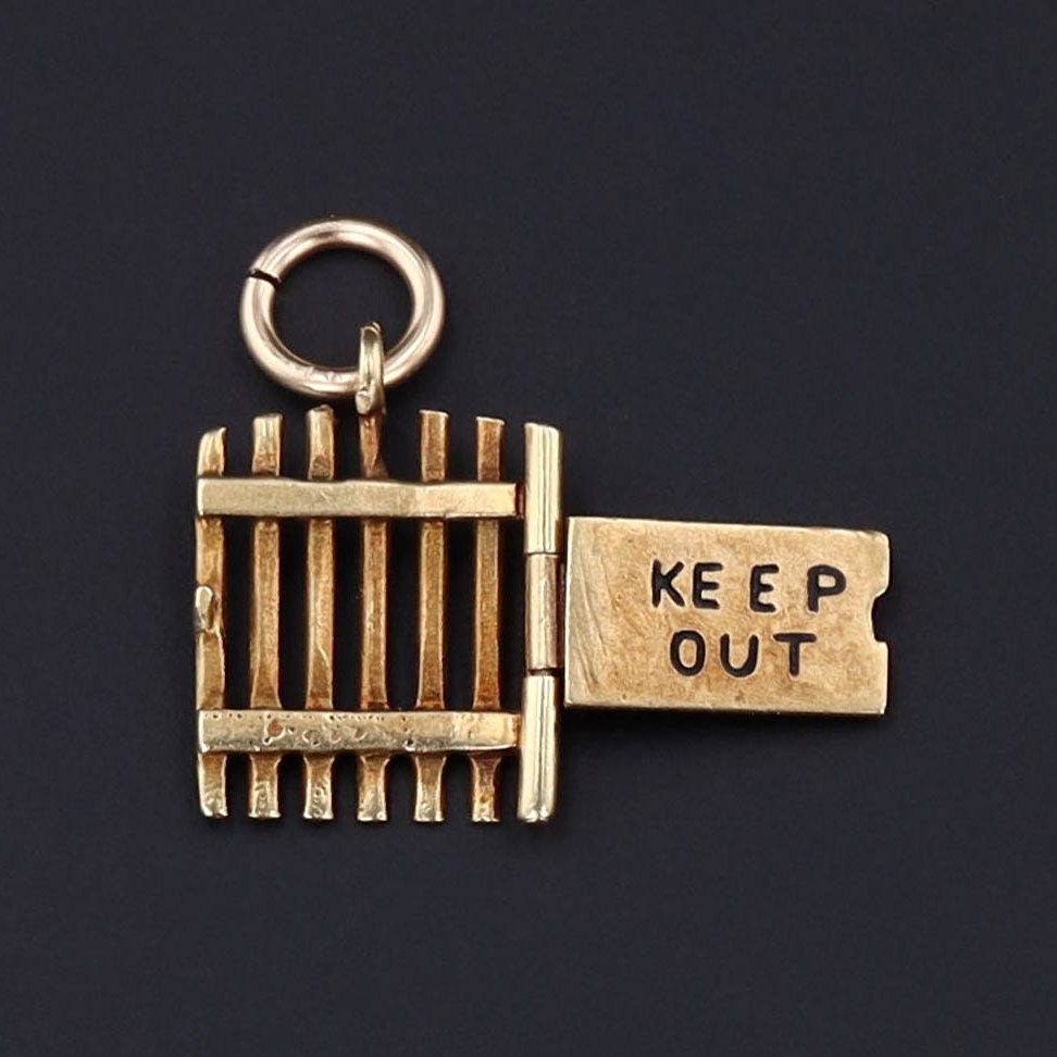 Vintage Keep Out Charm | Moveable Charm 