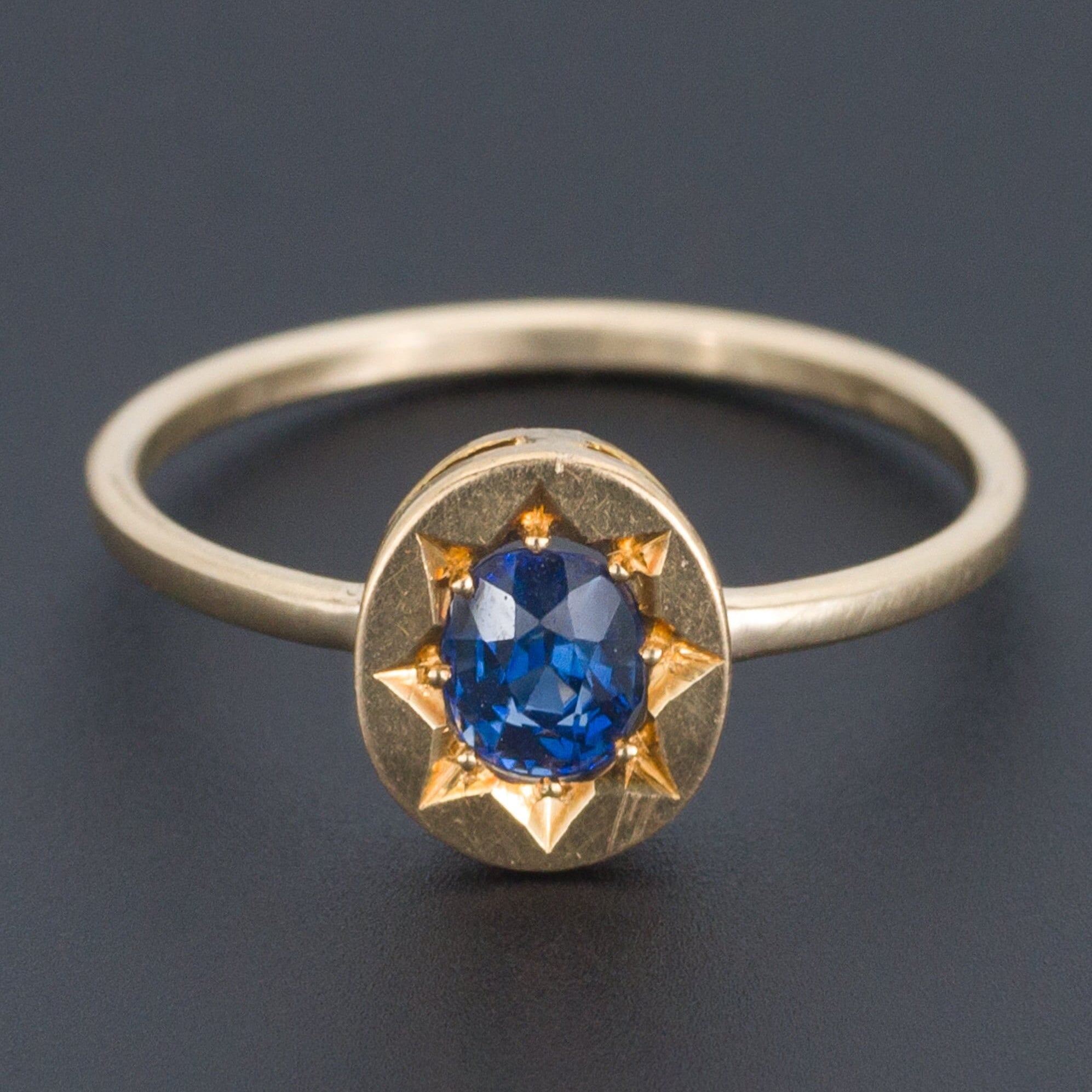 Sapphire Ring | 14k Gold Sapphire Ring 