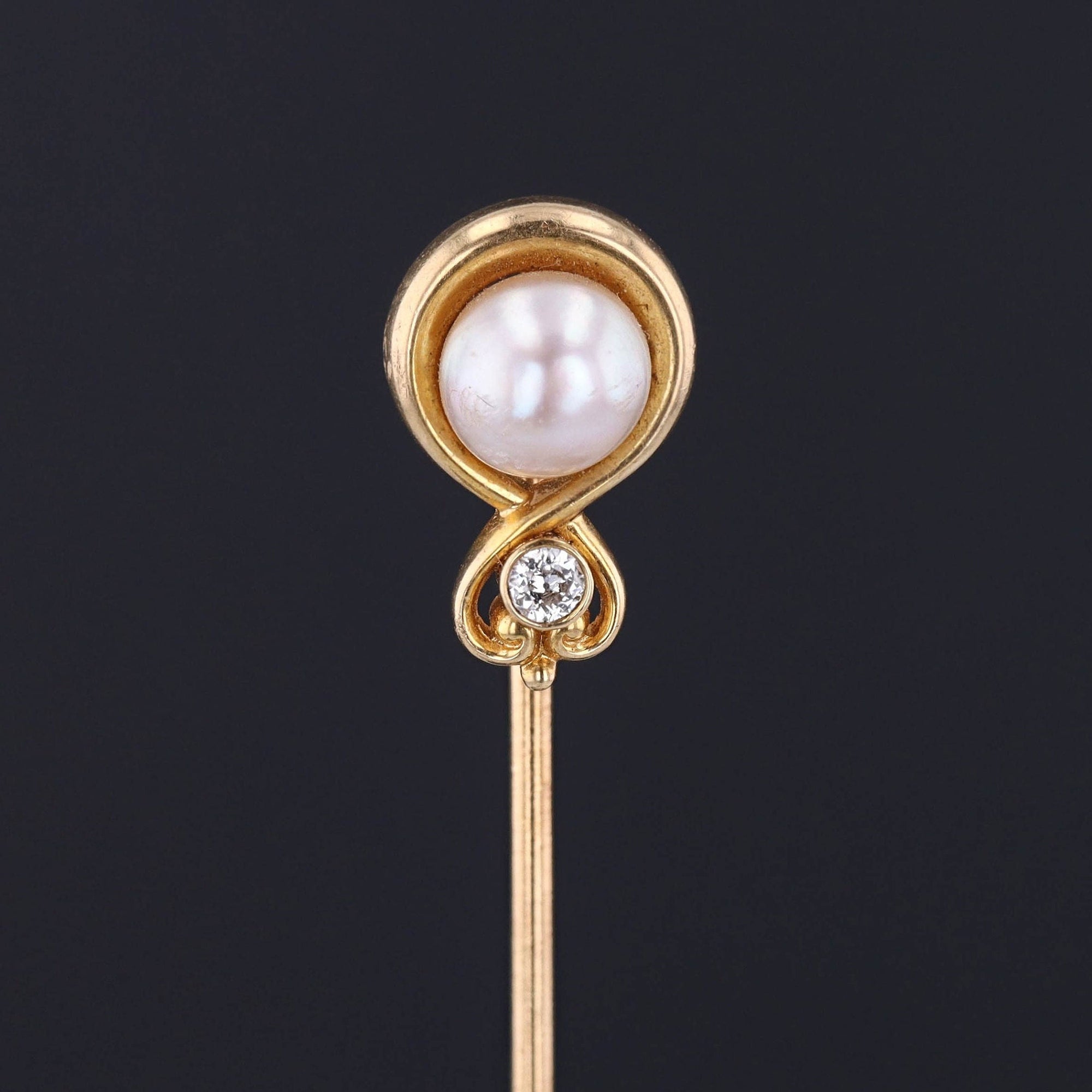Antique Pearl Stick Pin | Antique Stick Pin 