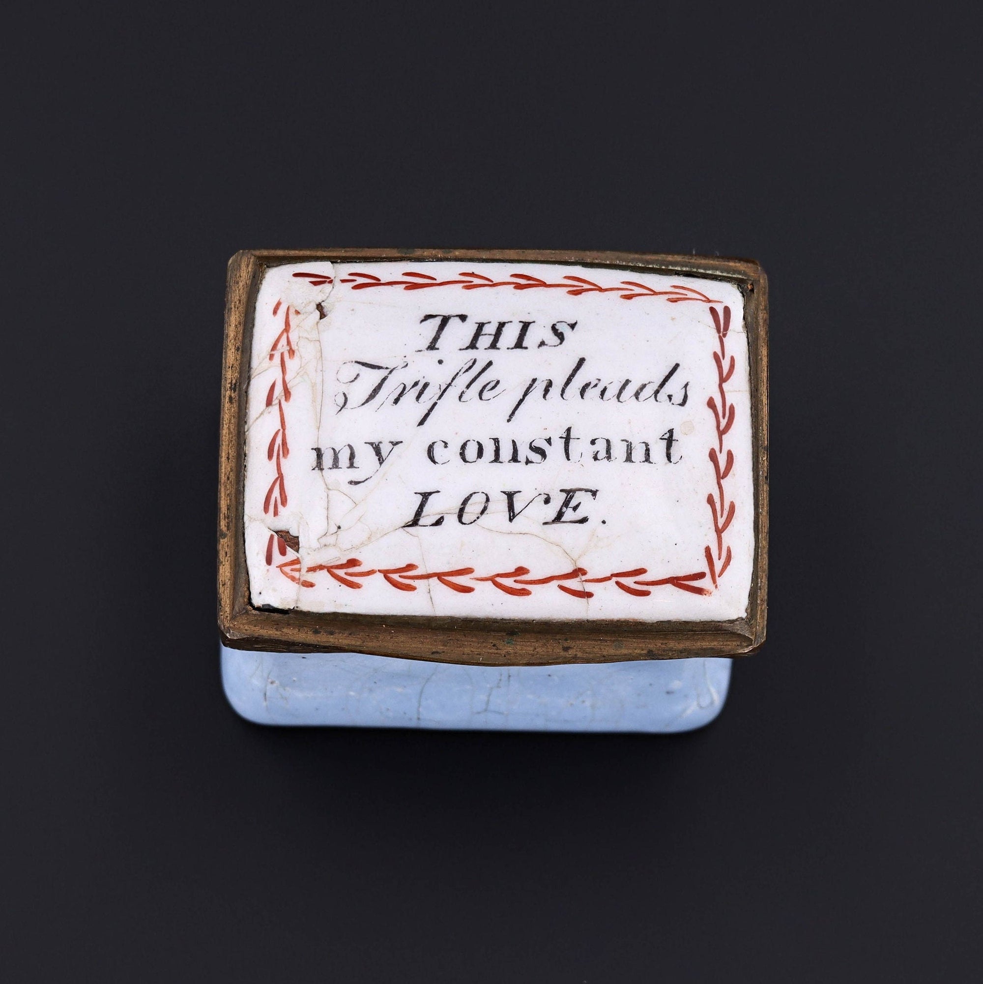 Antique Enamel Patch Box | Antique Pill Box 