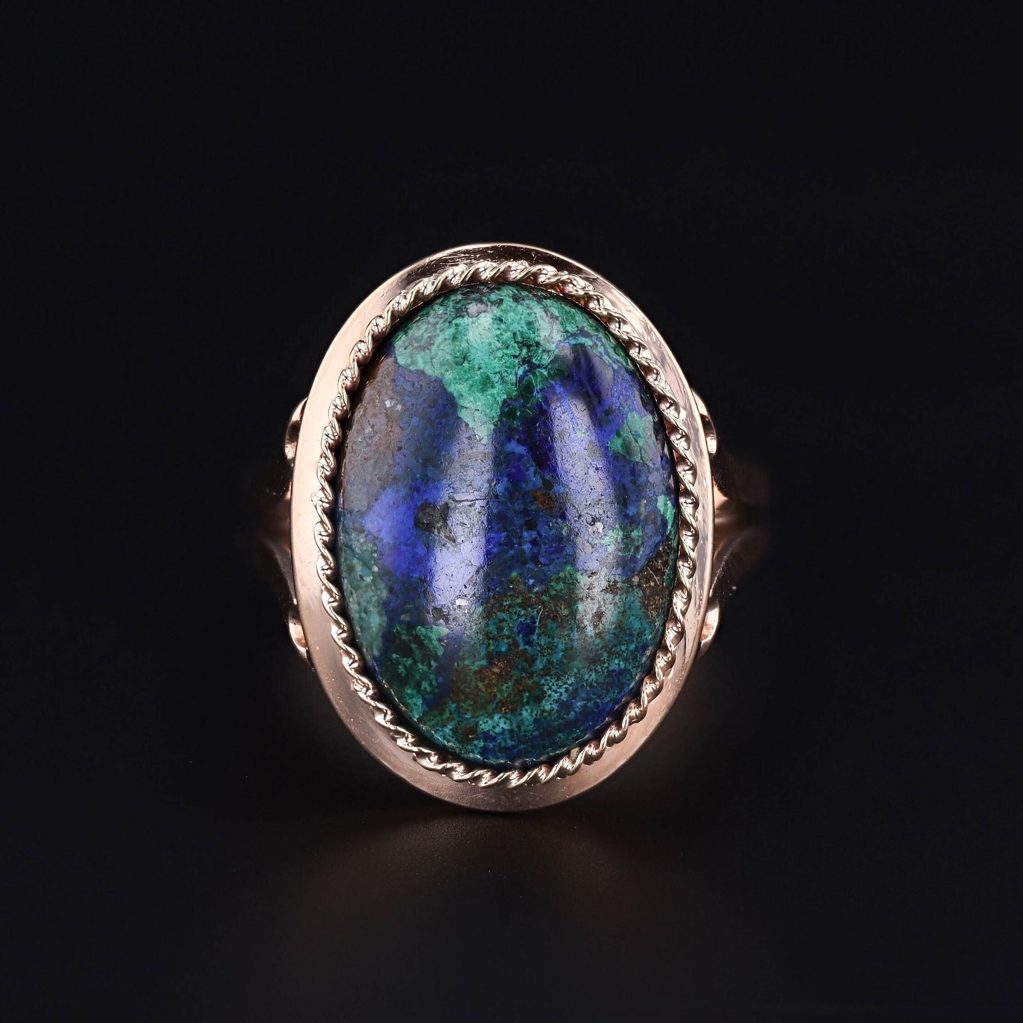 Azurite Malachite Ring | 14k Gold Ring 