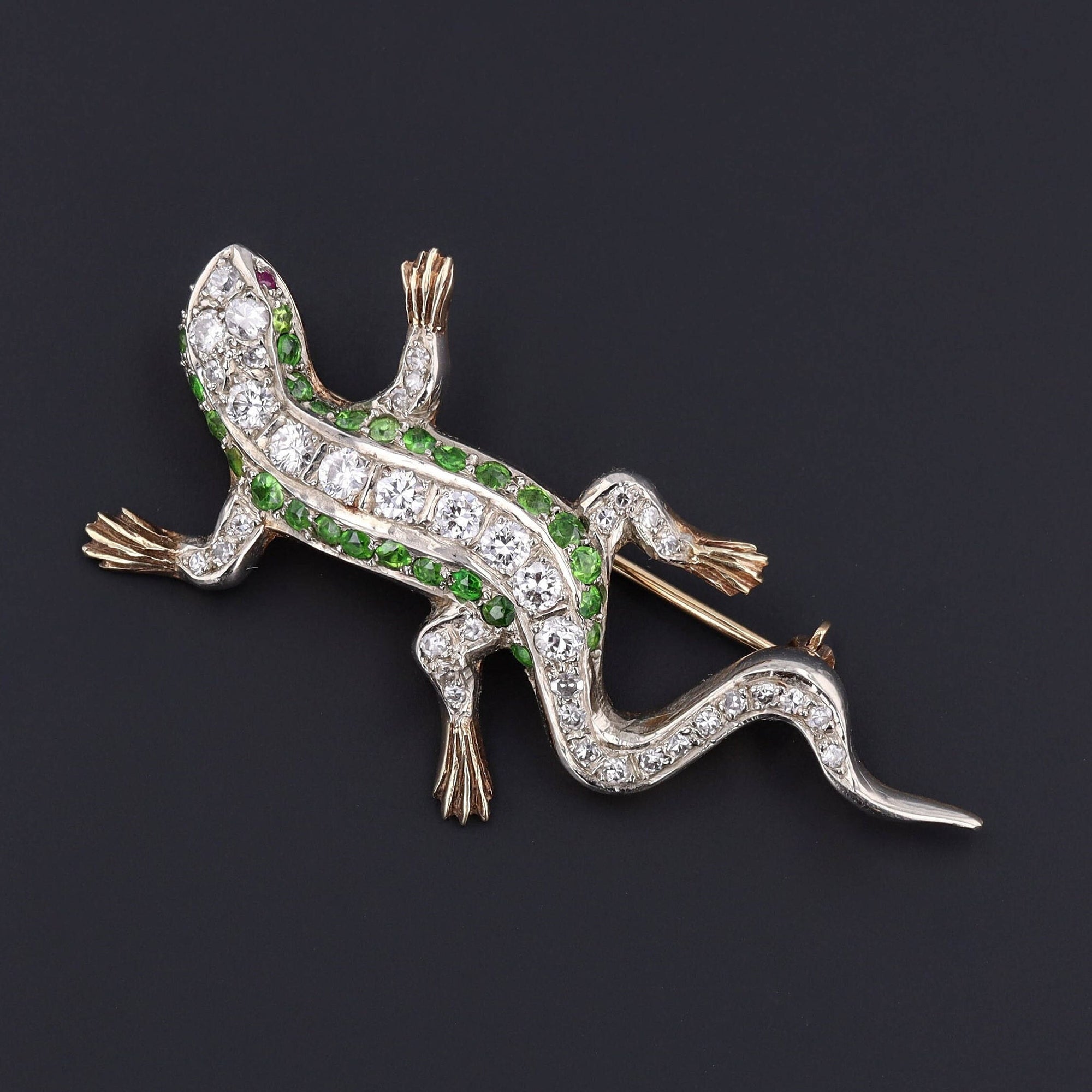 Lizard Brooch | Vintage Lizard Pin 