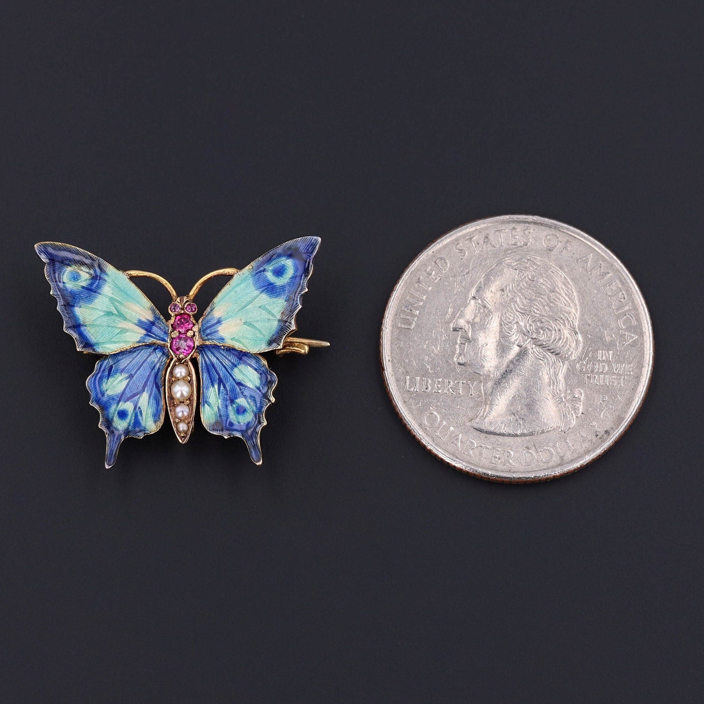 c1900 Garnet Butterfly Pin – Erie Basin