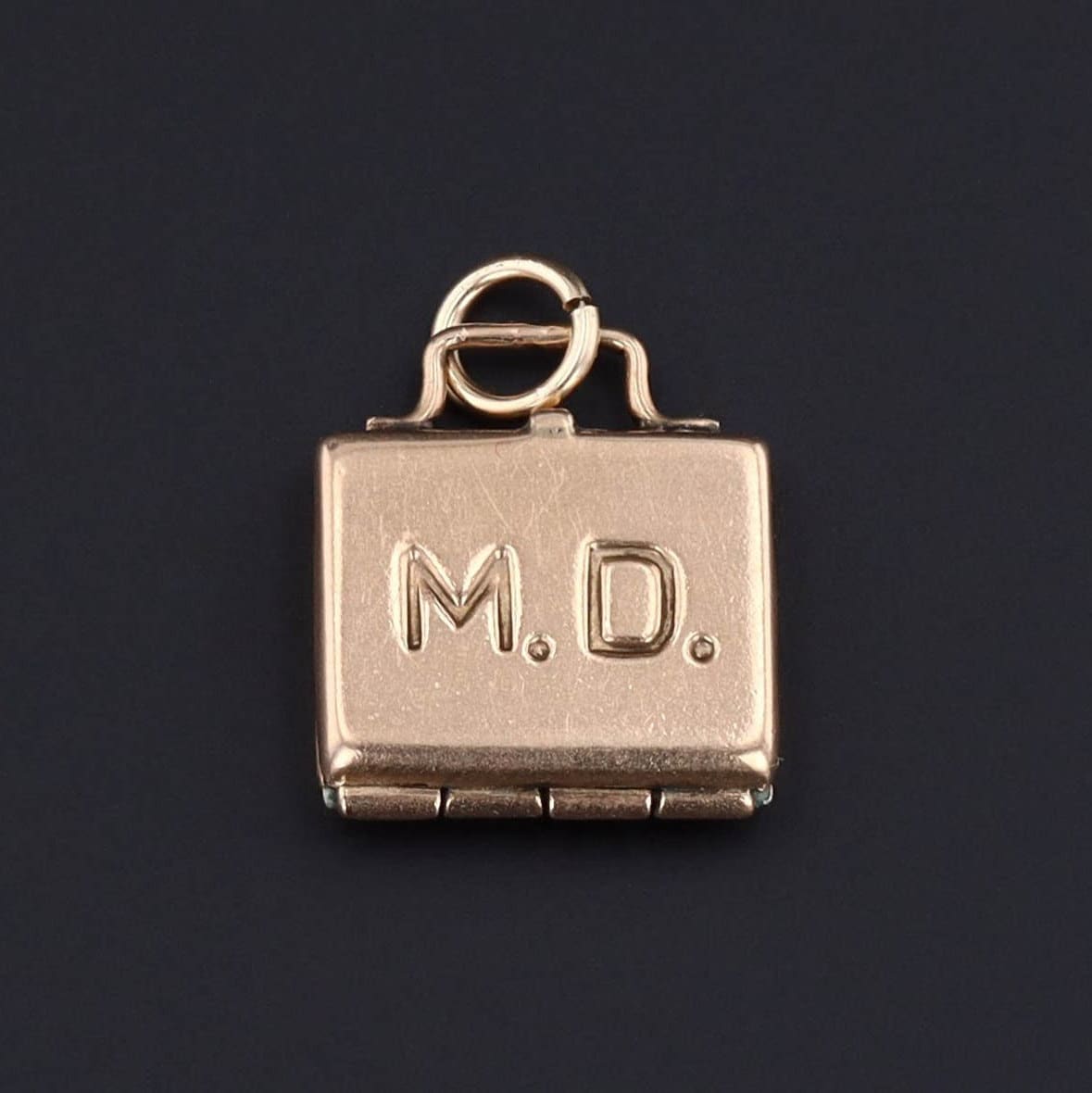 Vintage Doctor Bag with Baby Inside | Moveable Charm 