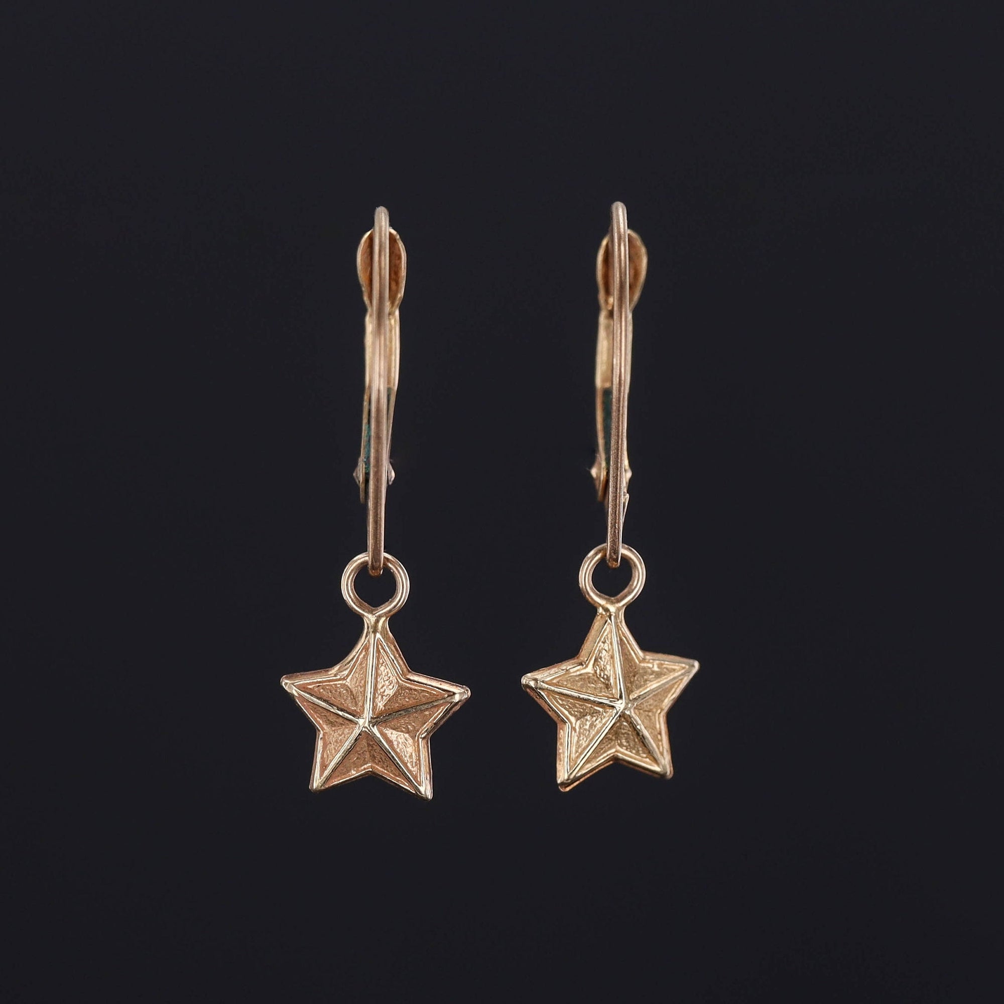 Vintage Star Earrings | 10k Earrings 