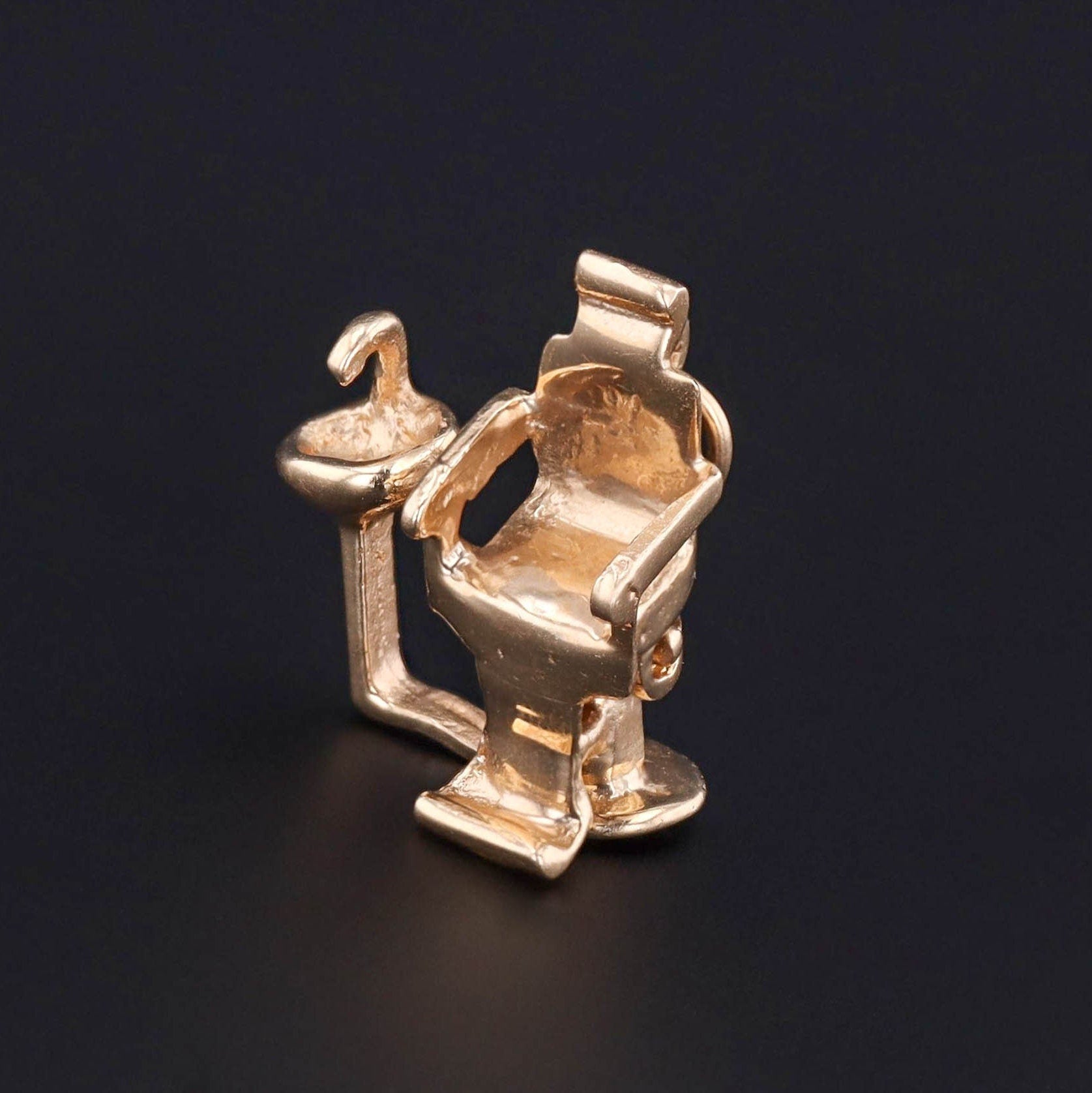 Dental Chair Charm | 14k Gold Charm 