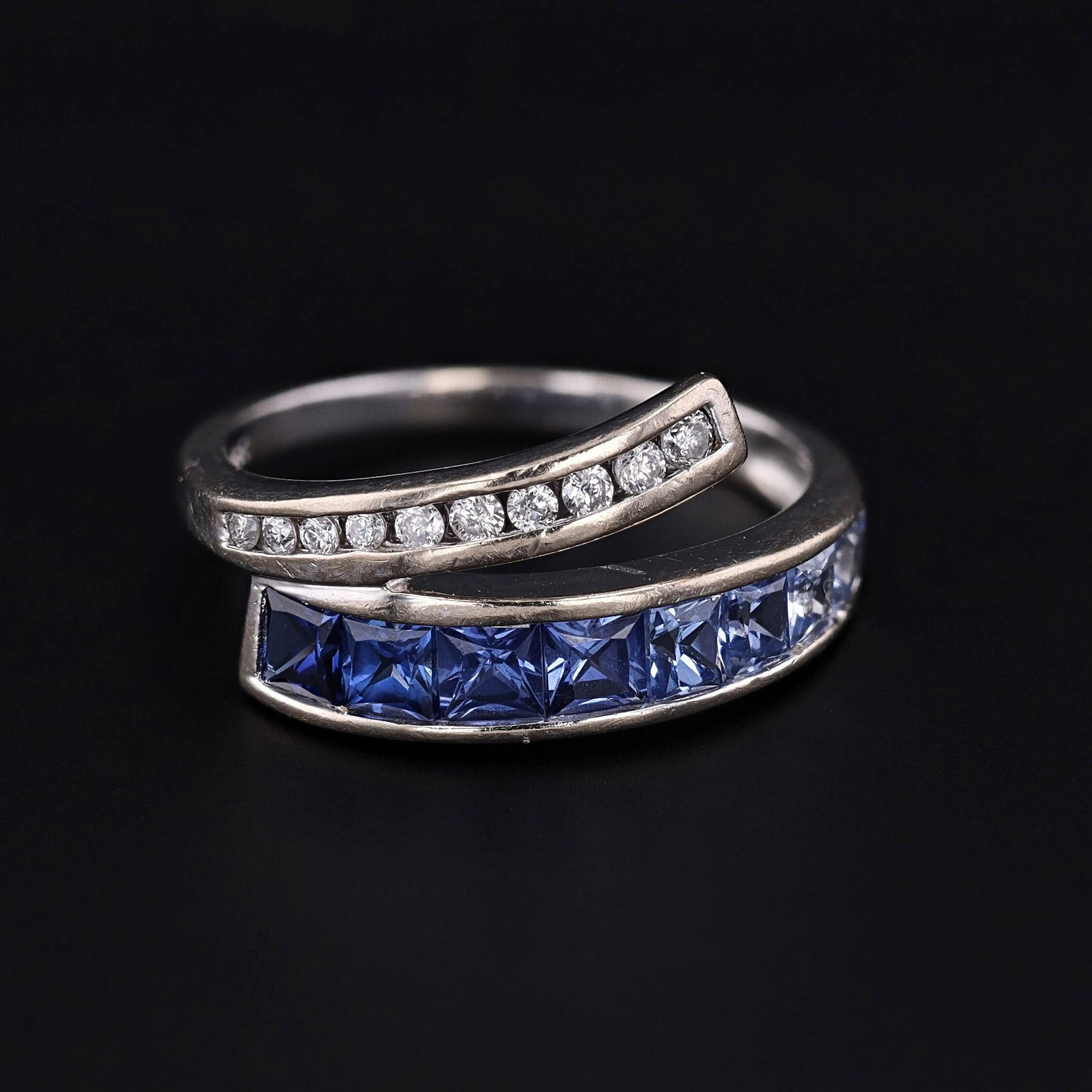 Vintage Diamond & Tanzanite Ring | Ombre Ring 