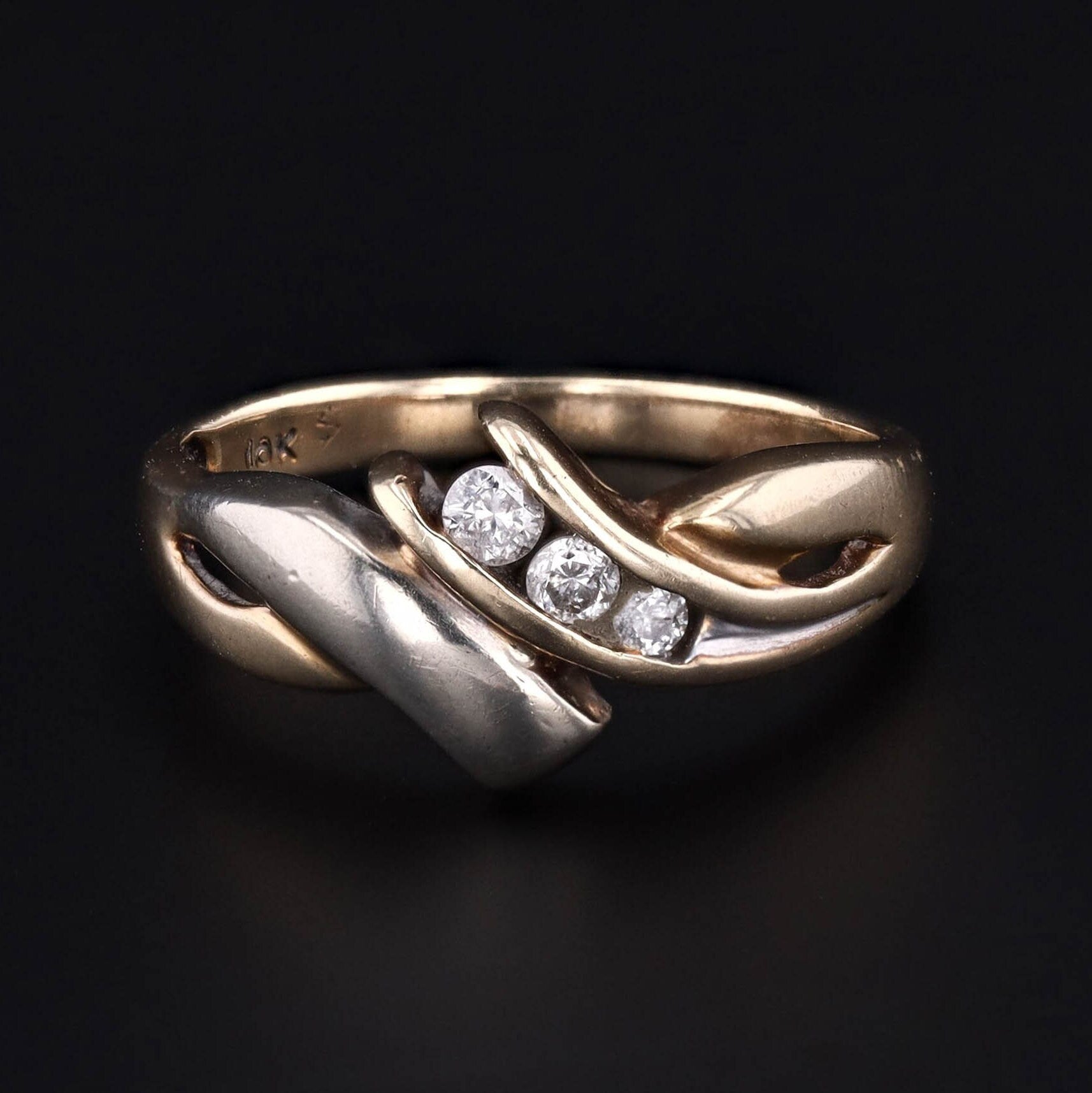 Vintage Diamond Ring | Diamond Bypass Ring 