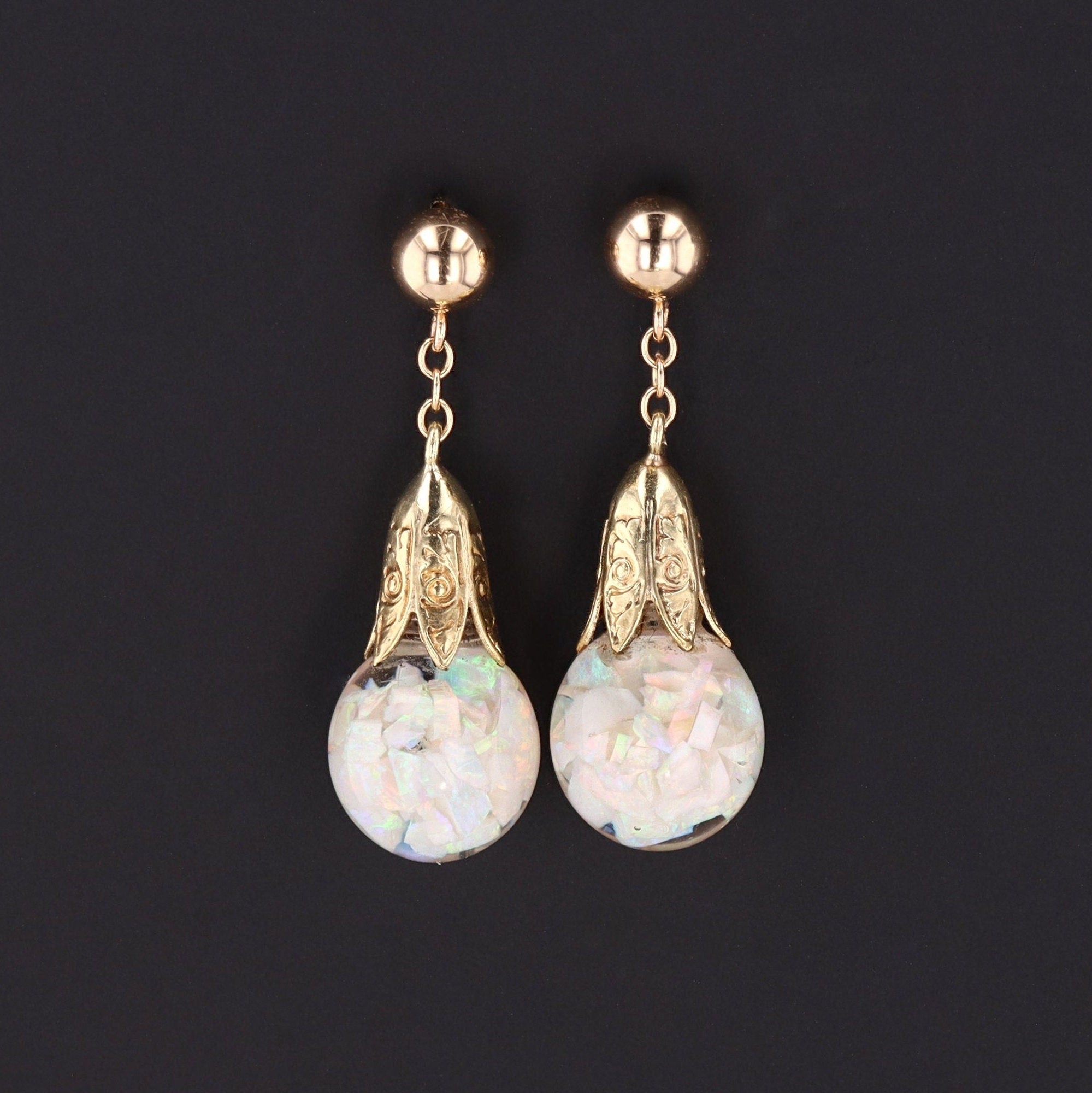 Floating Opal Earrings | 14k Gold Earrings 