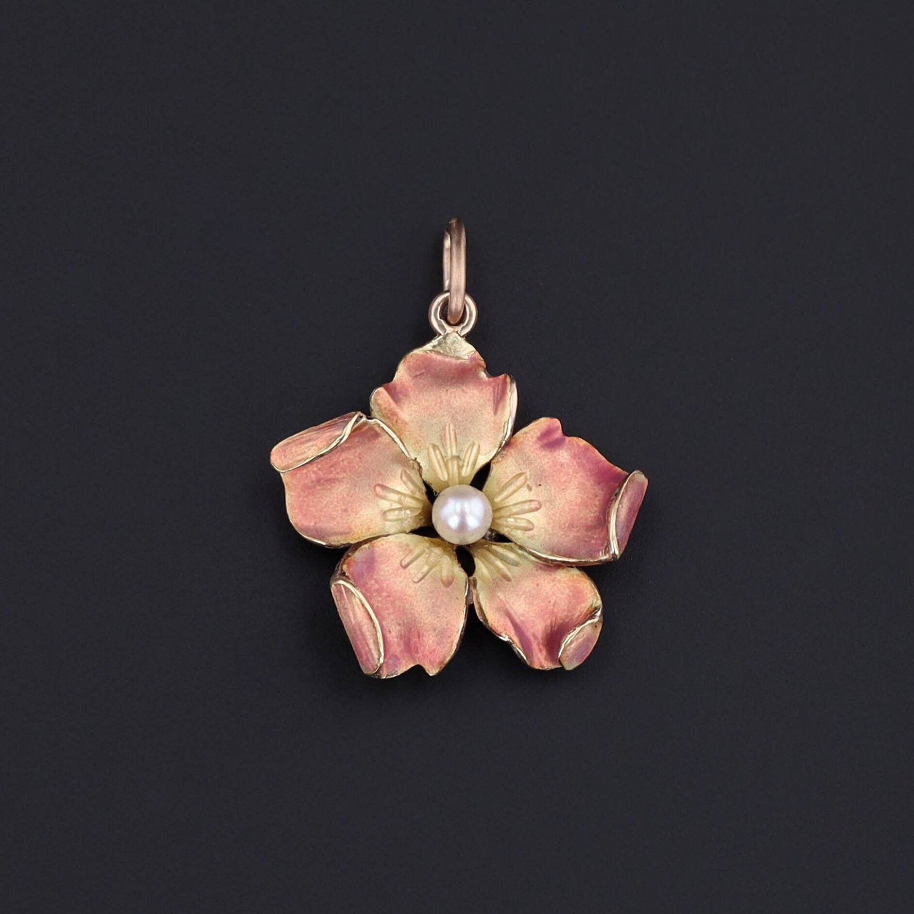 Flower Pendant | Enamel Flower Charm 