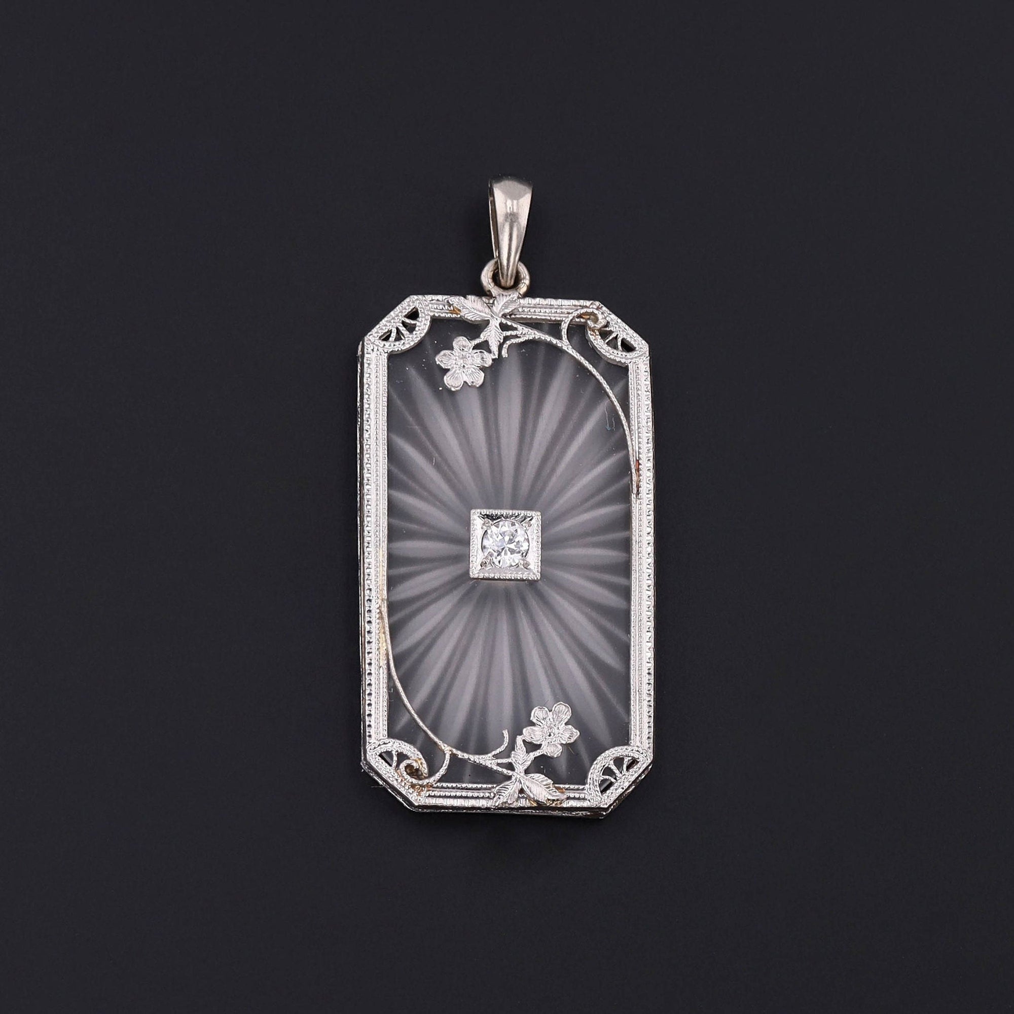 Art Deco Pendant | Rock Crystal Pendant 