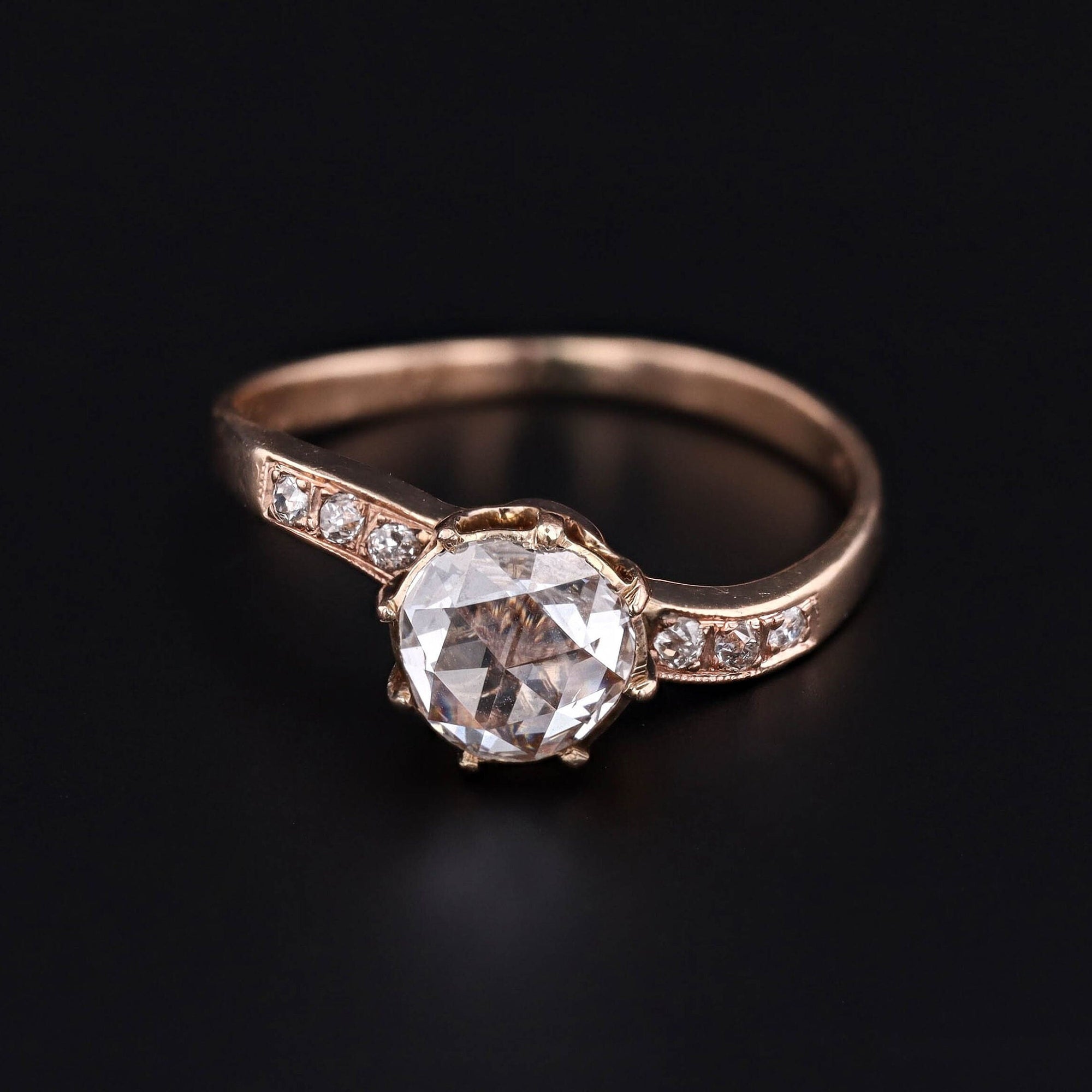 Antique Diamond Ring | Rose Cut Diamond Ring 
