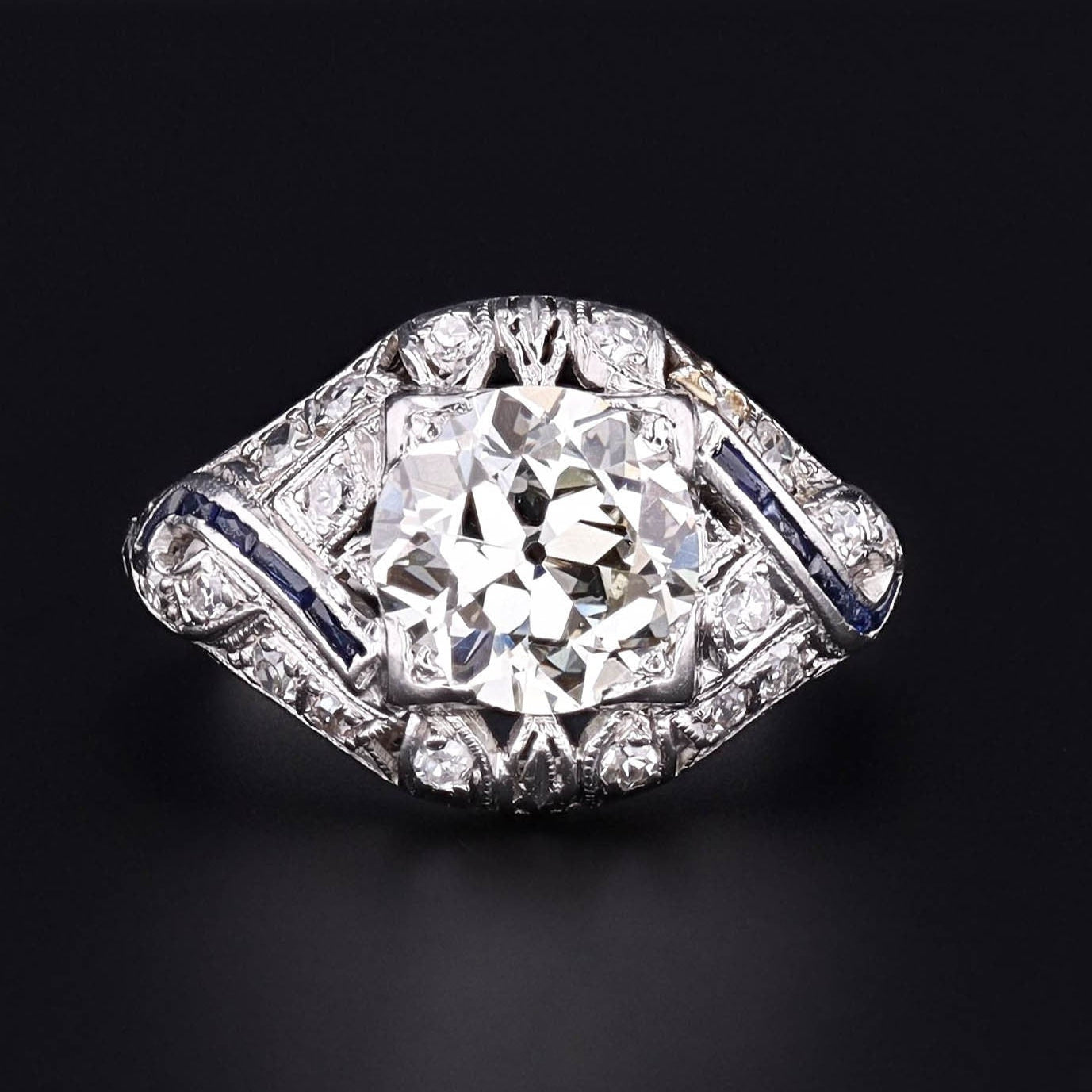 Art Deco Engagement Ring | Diamond Engagement Ring 