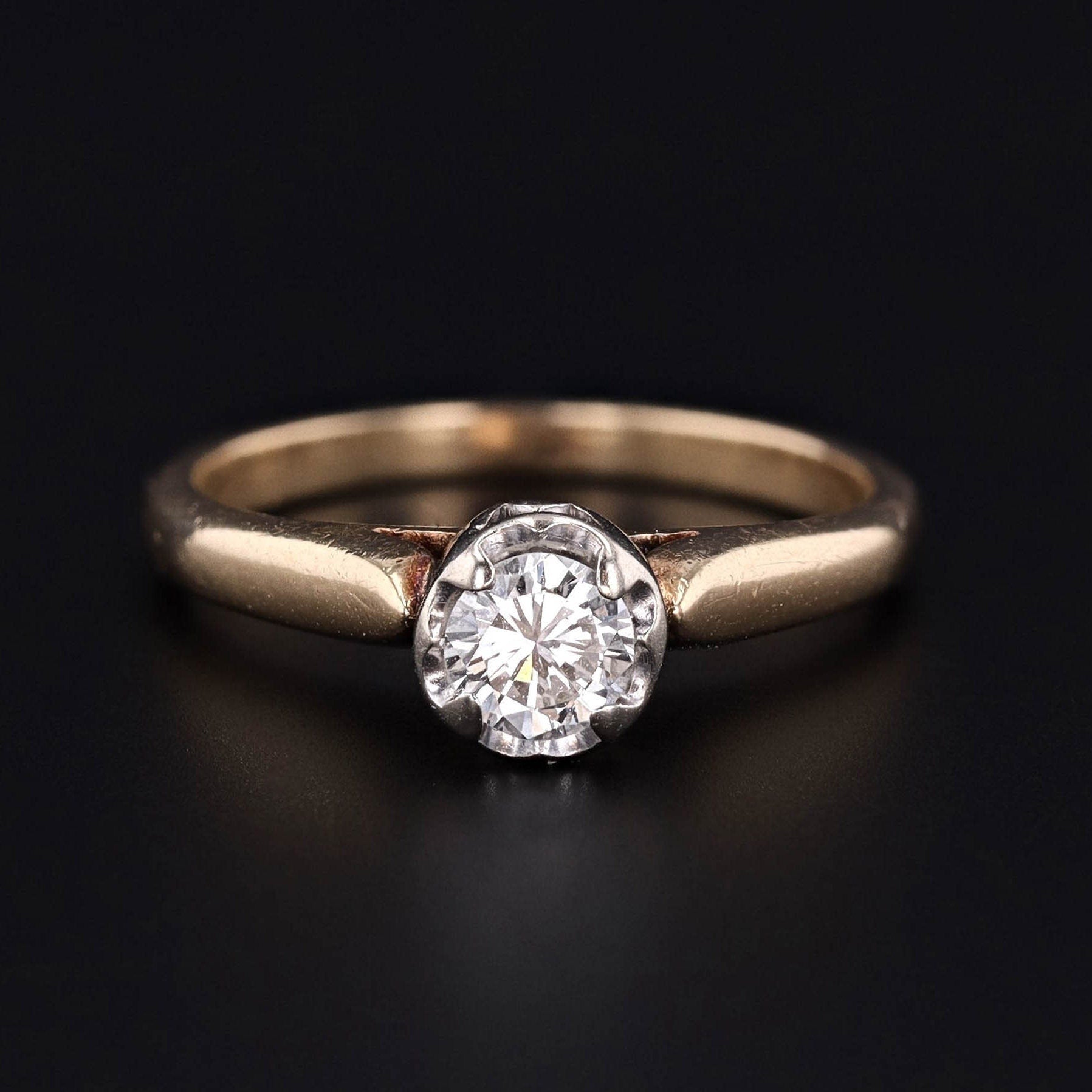 Vintage Engagement Ring | 14k Gold Diamond Ring 