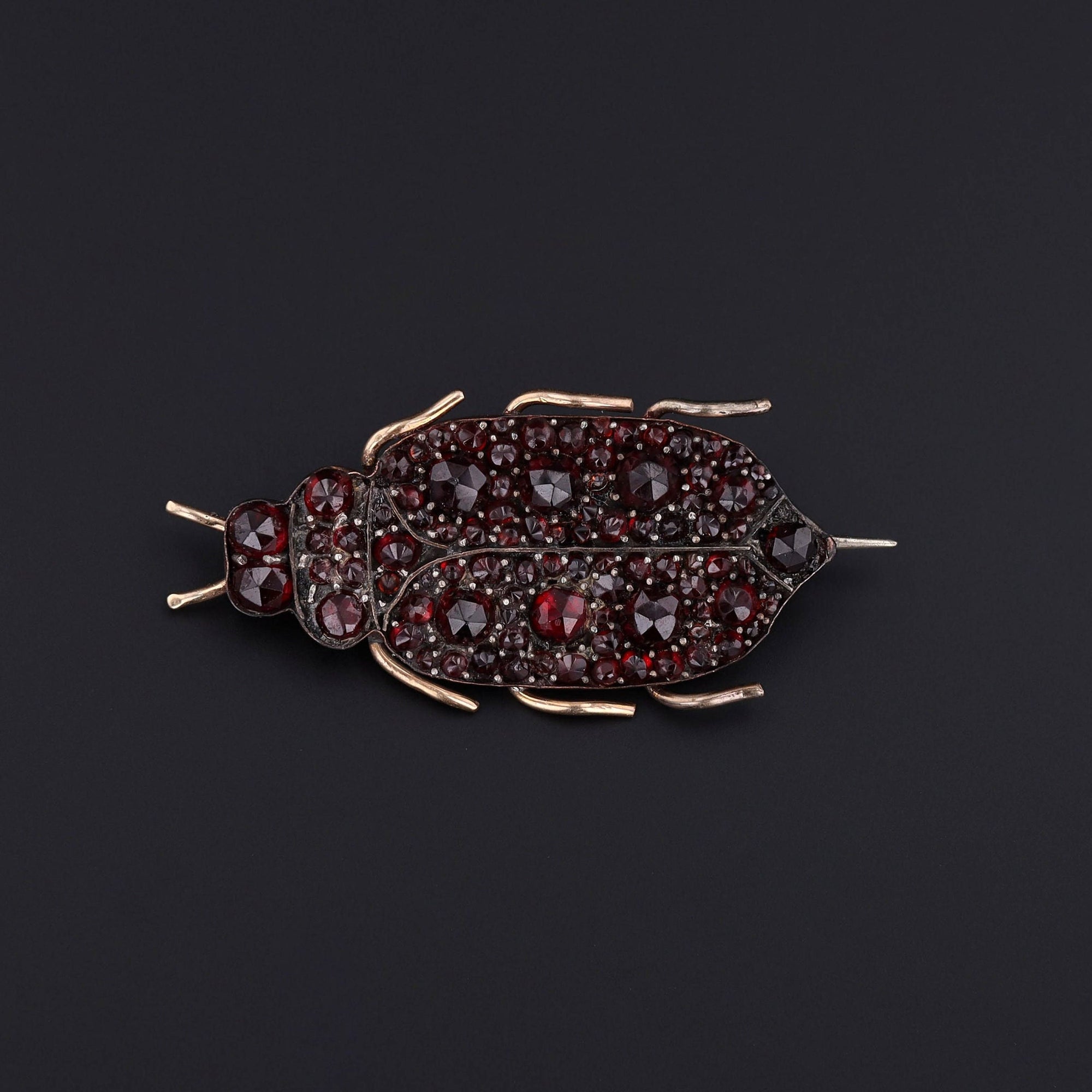 Garnet Insect Brooch | Bug Pin 