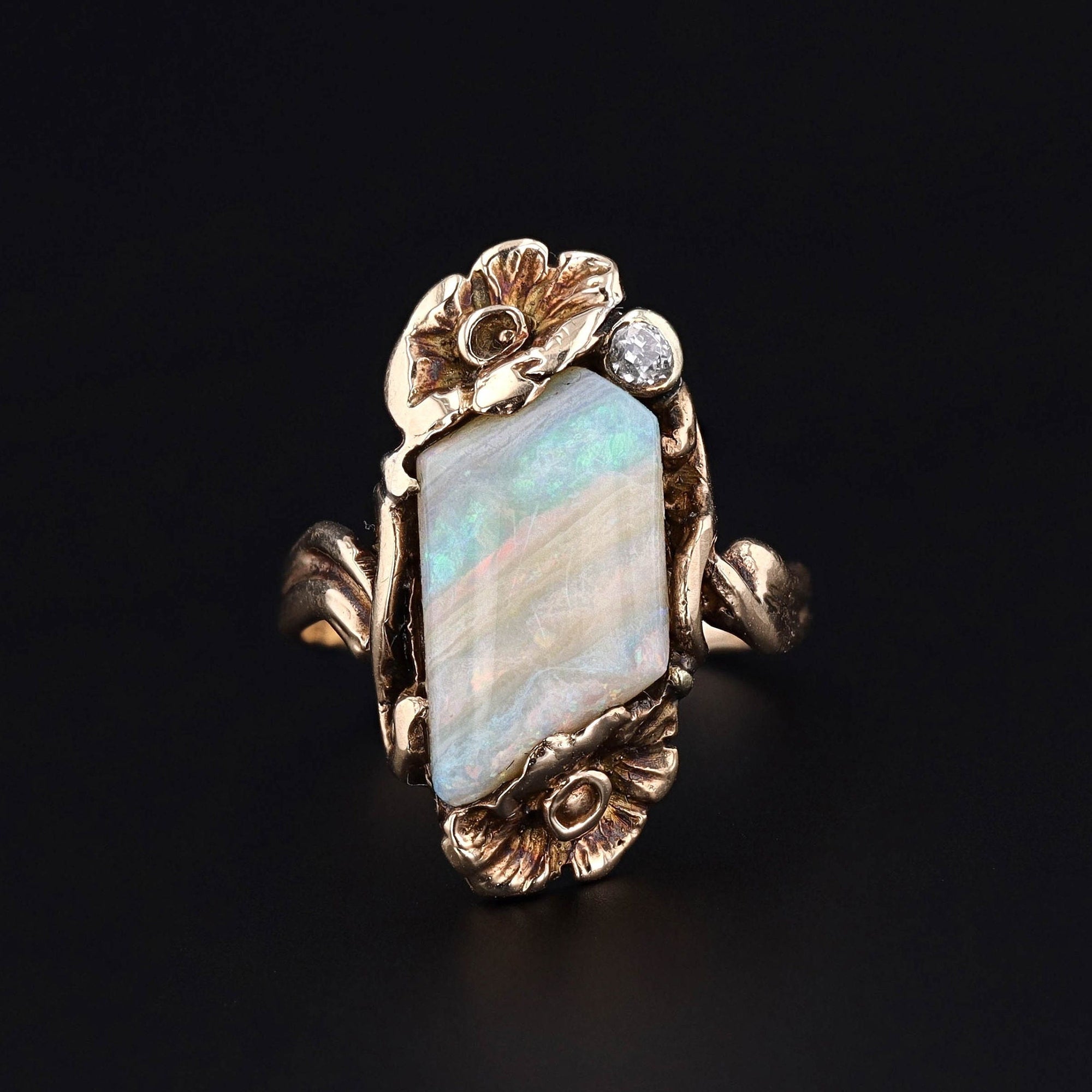 Opal Ring | Flower Ring 