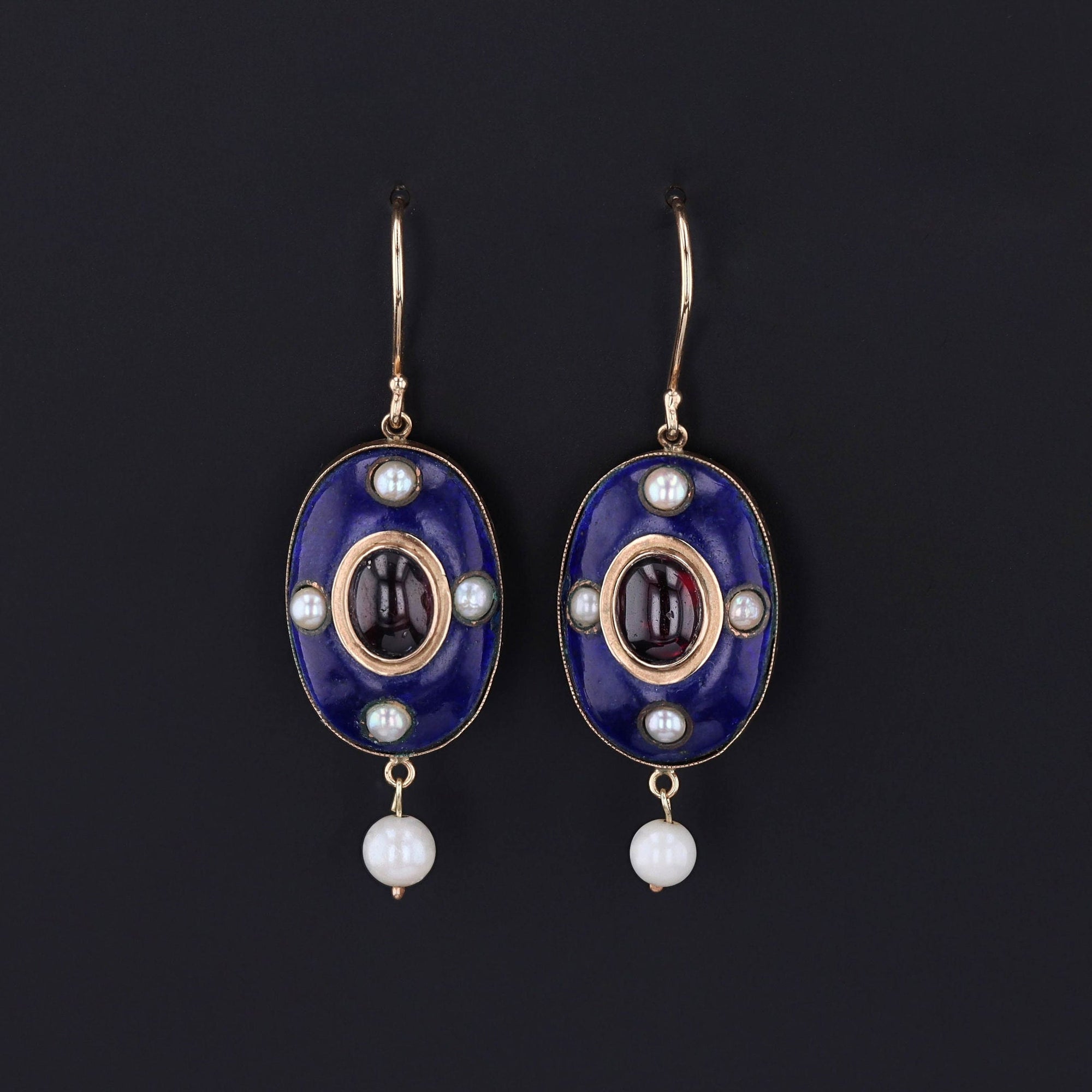 Antique Garnet Earrings | Victorian Earrings 