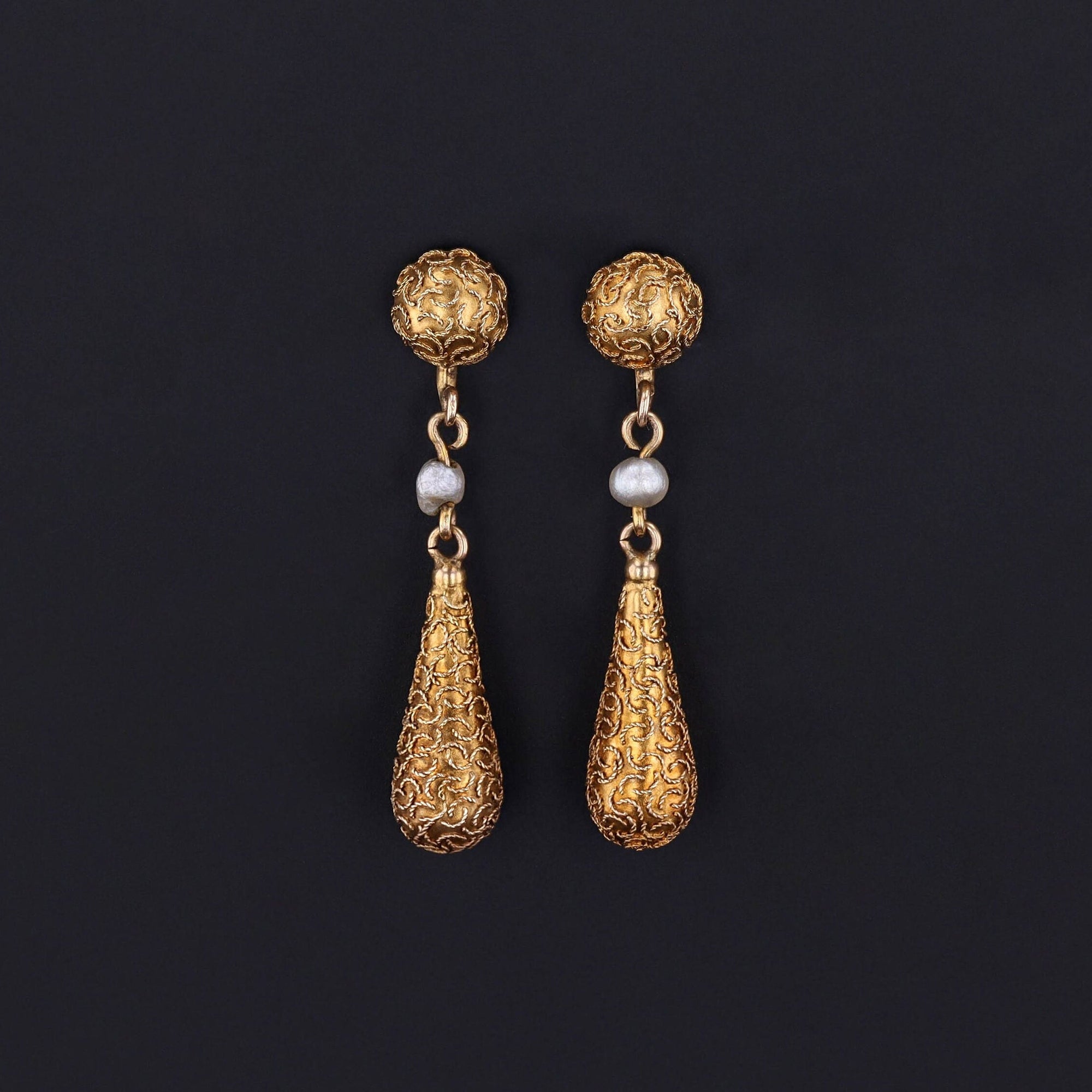 Gold Earrings | Antique Earrings 