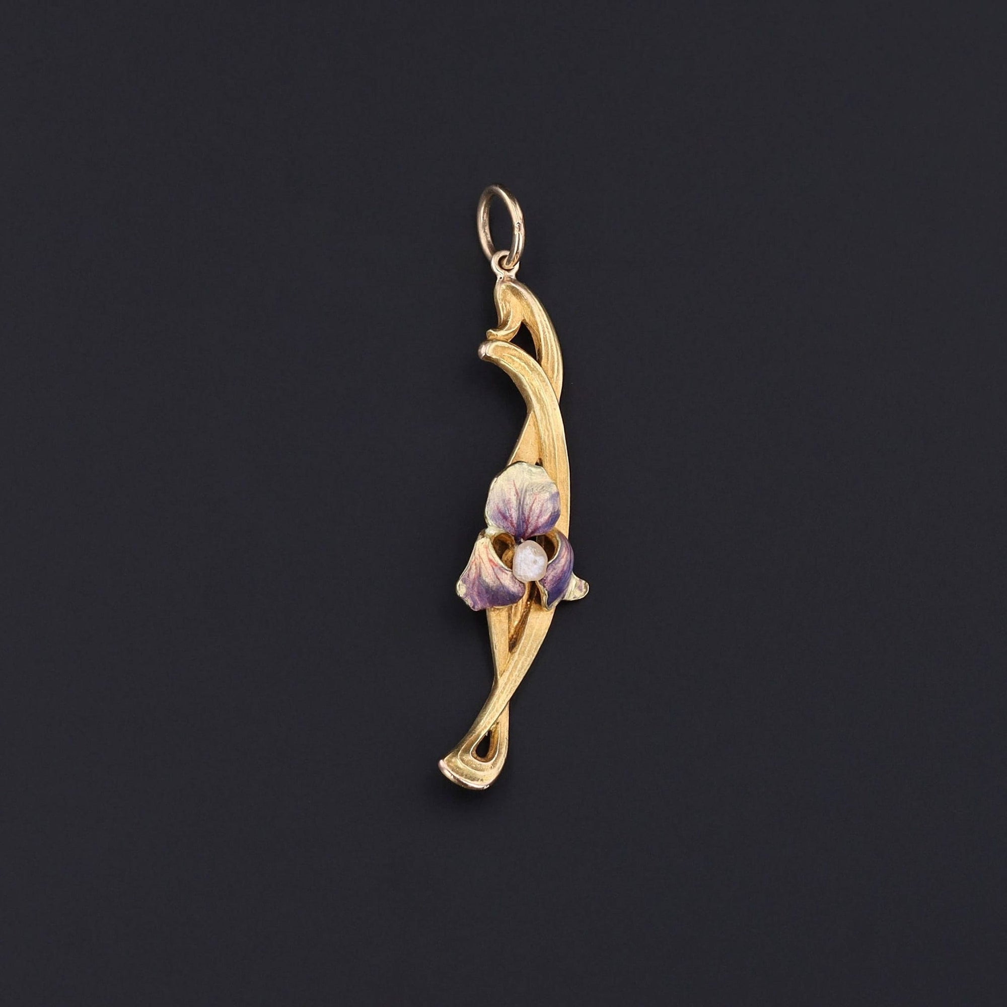 Iris Pendant | Flower Pendant 