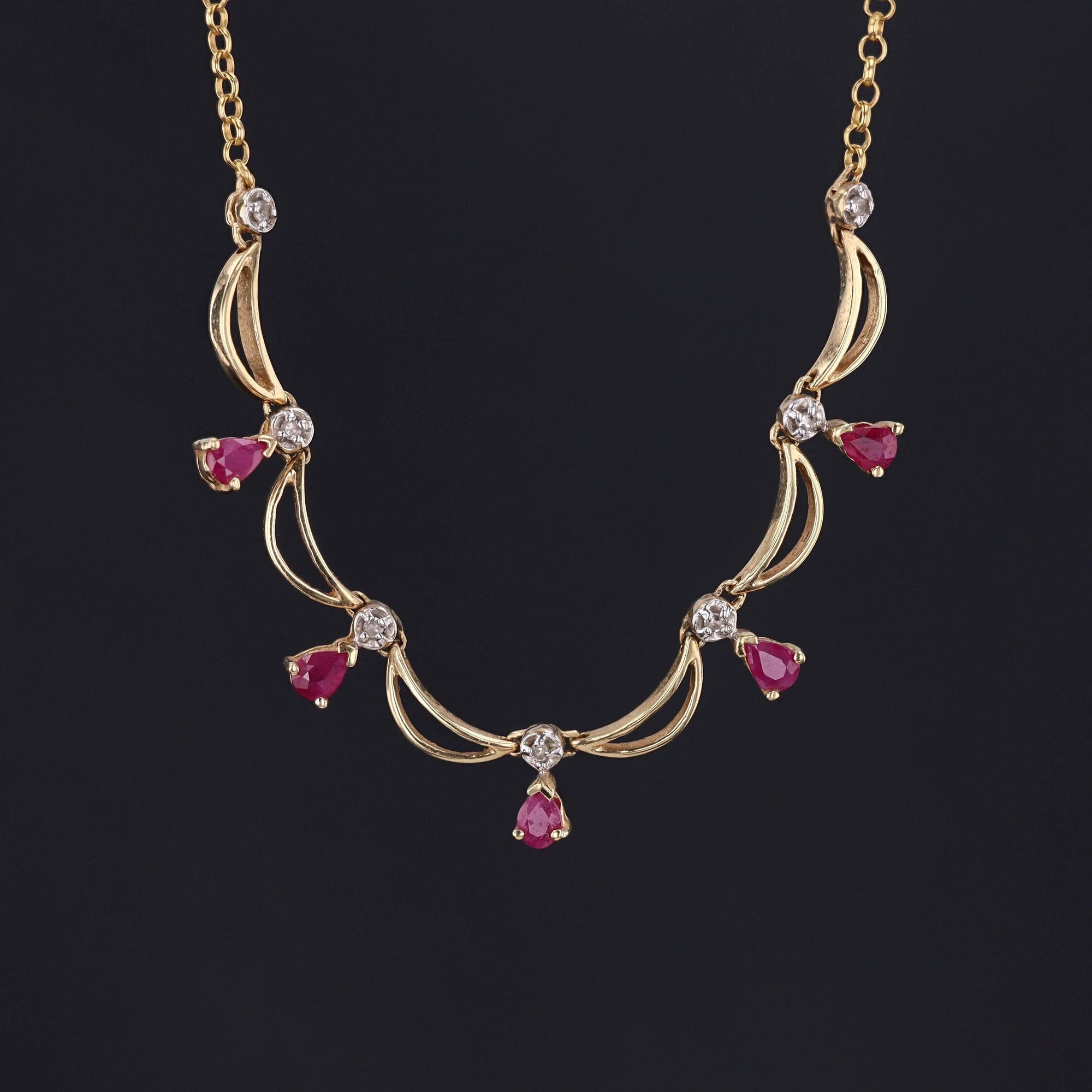 Ruby Necklace | Vintage Necklace 