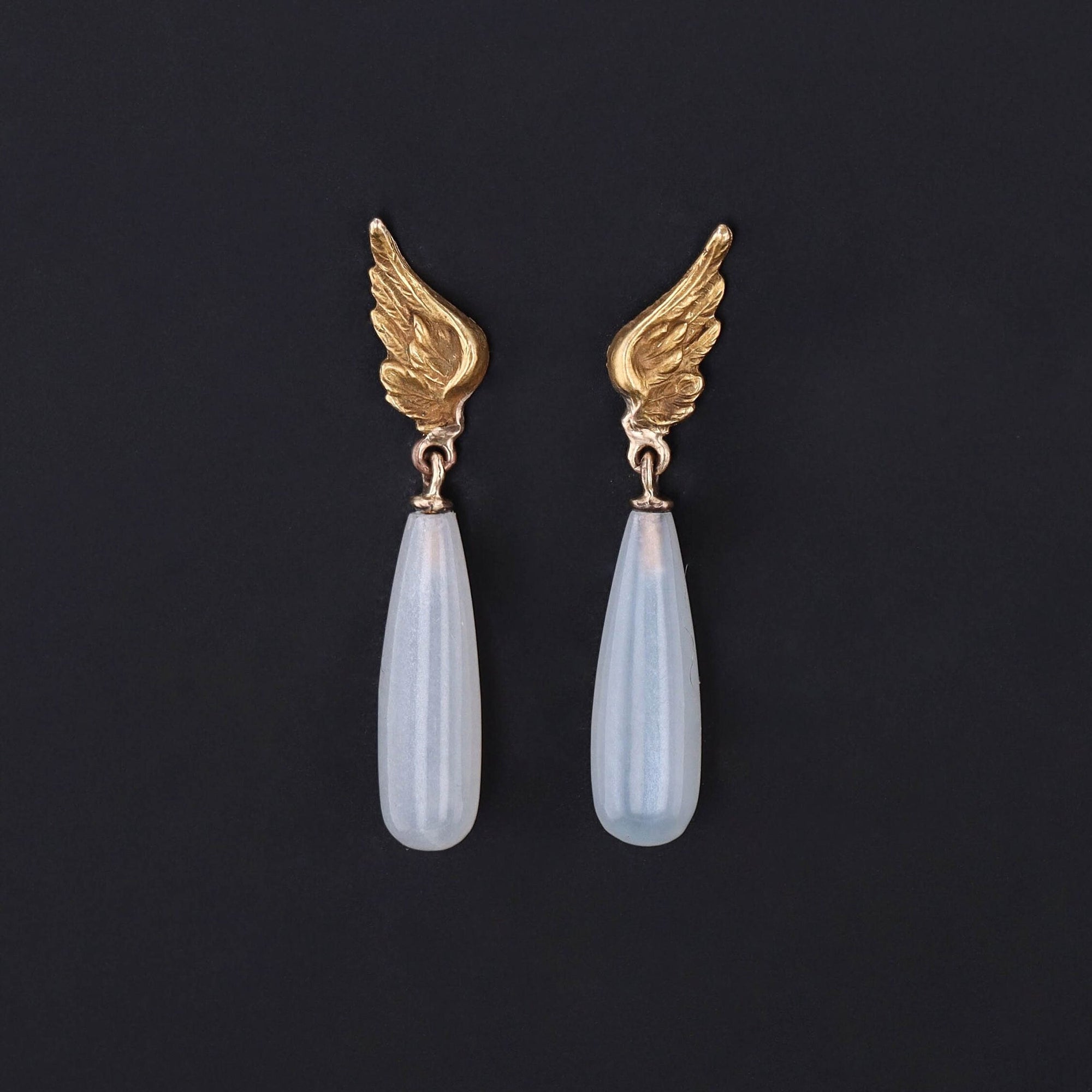 Moonstone Earrings | Wing Earrings 