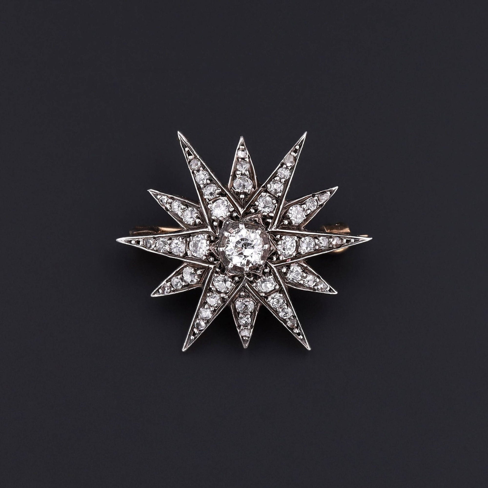 Antique Star Brooch | Diamond Star Brooch 