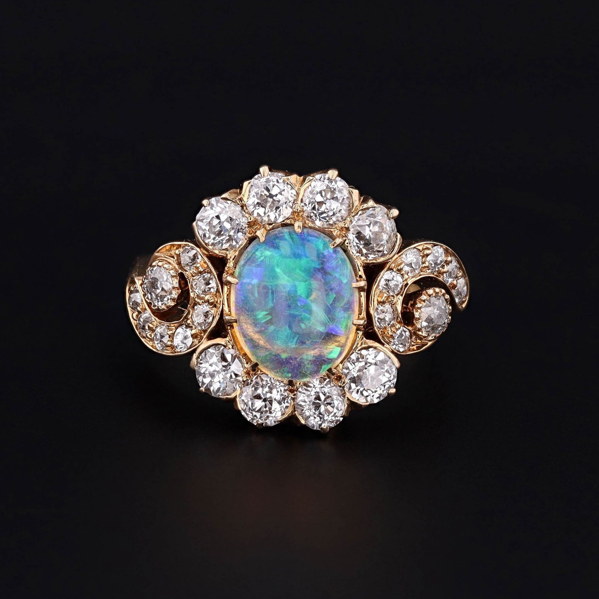 Opal Ring | Halo Ring 