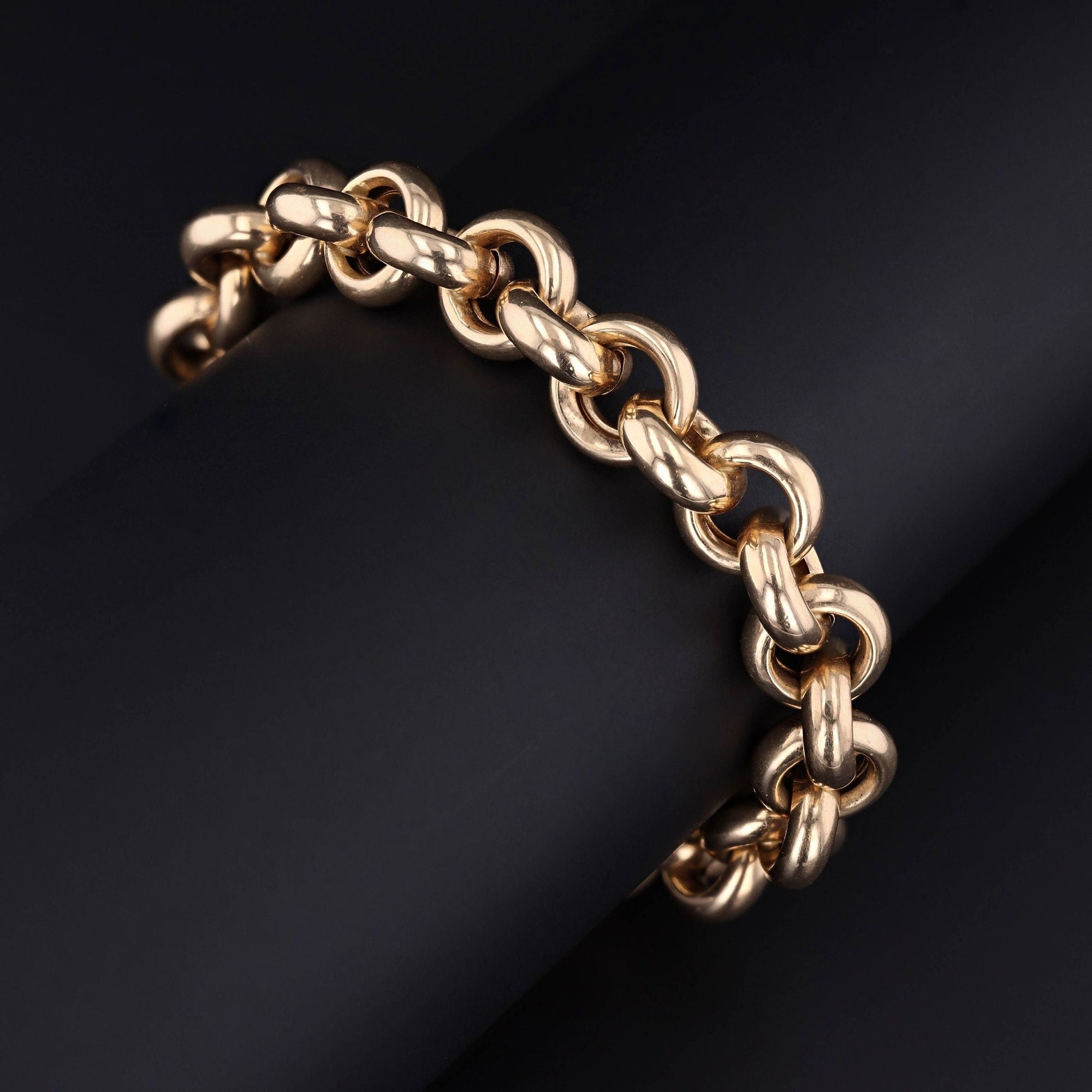 Belcher Link Bracelet | 14k Gold Bracelet 