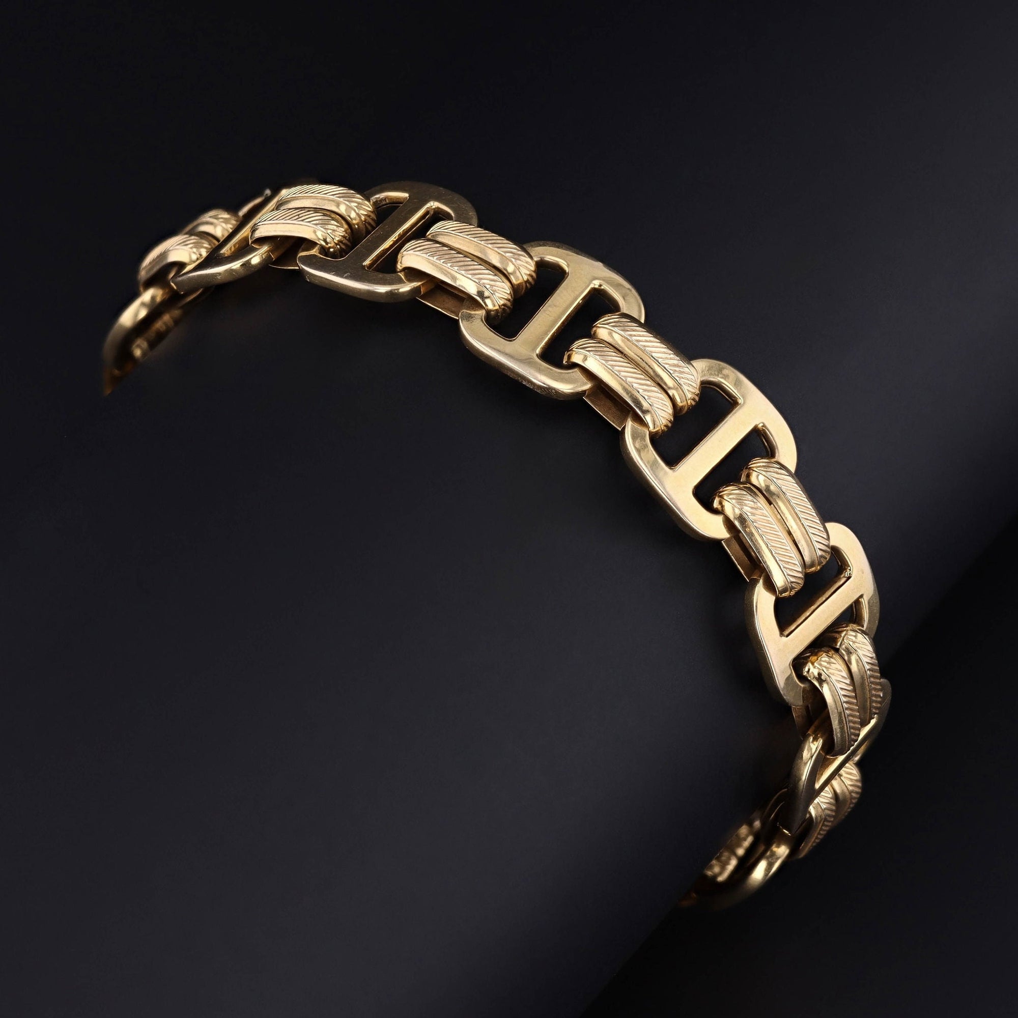 Square Link Bracelet | 14k Gold Bracelet 