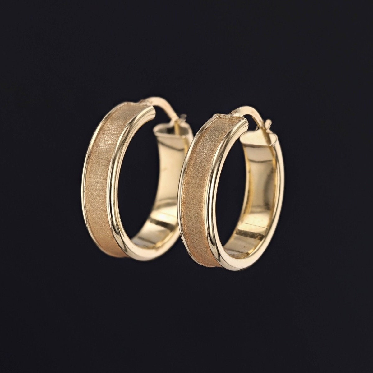 Gold Hoop Earrings | Textured Gold Hoops 