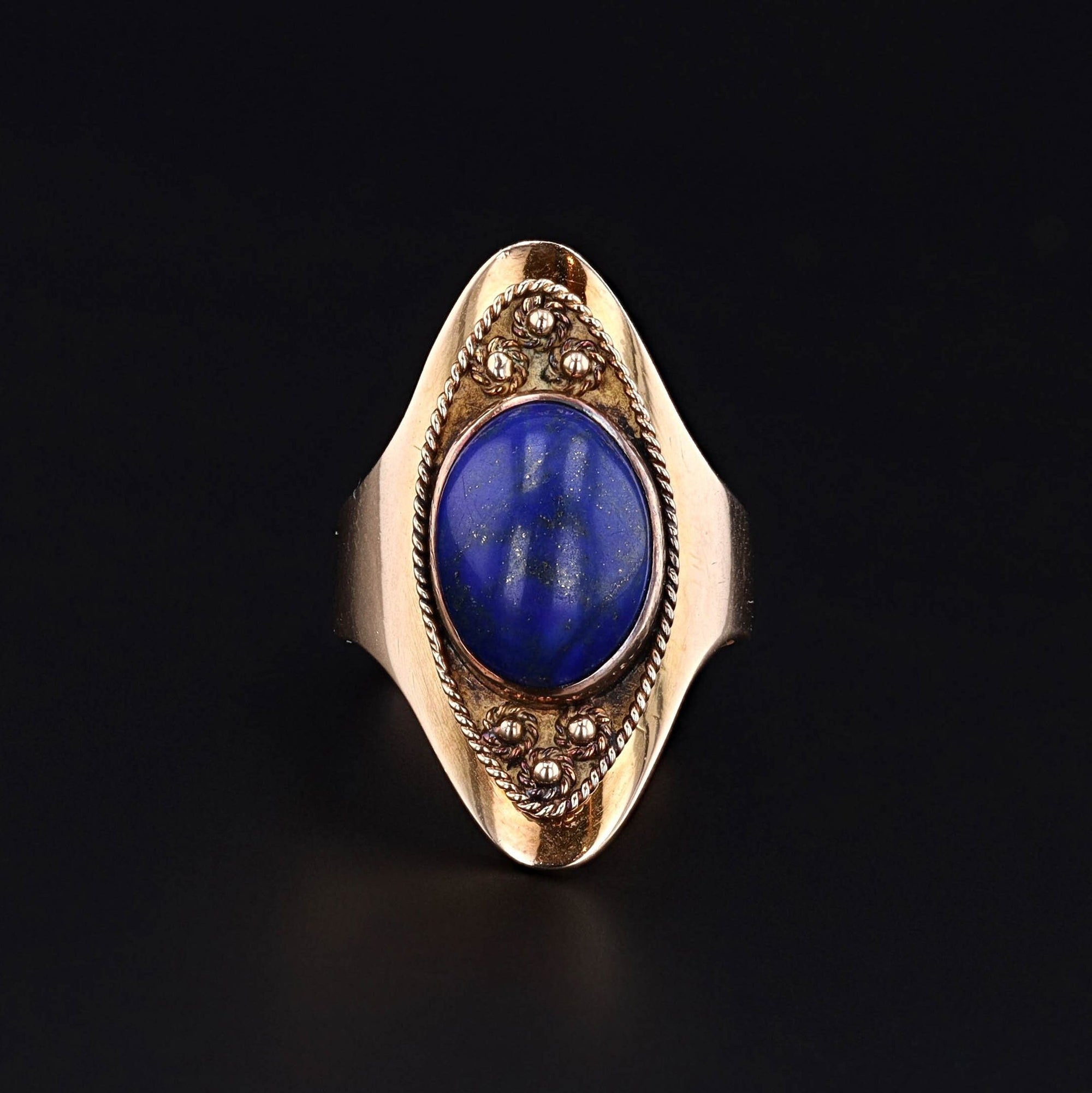 Antique Lapis Lazuli Ring of 14k Gold