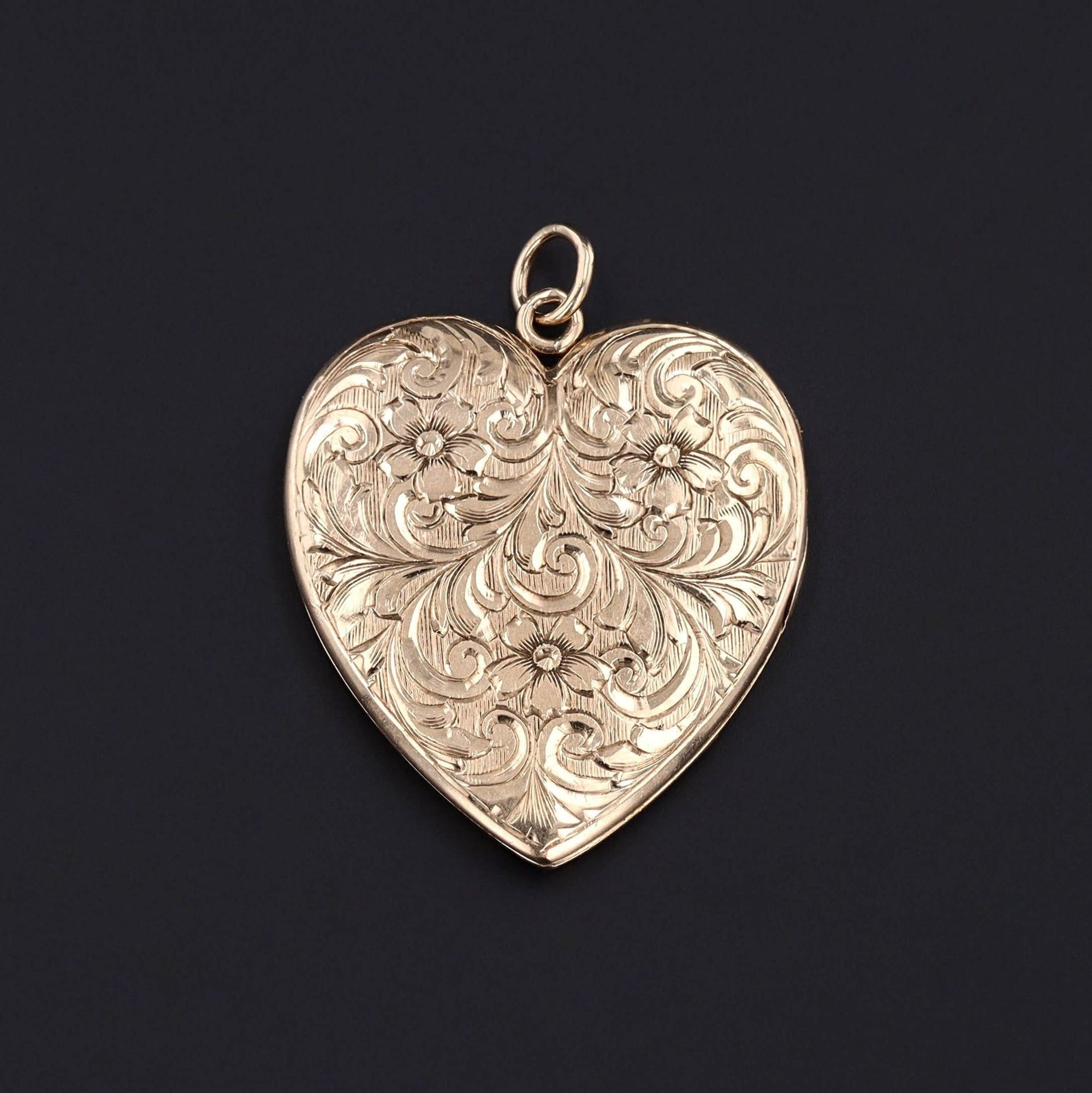 Vintage Heart Locket of 14k Gold