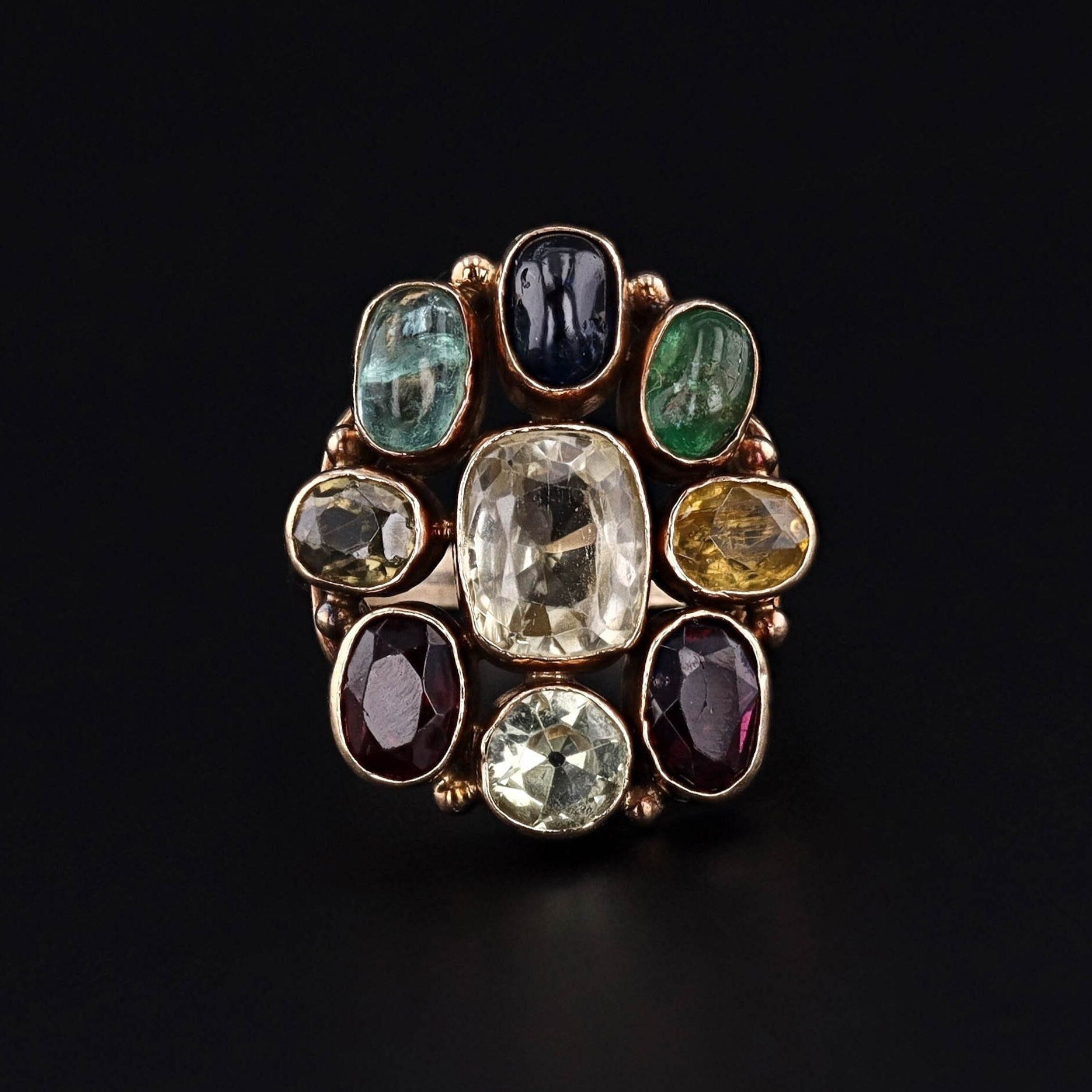 Vintage Gemstone Ring of 14k Gold